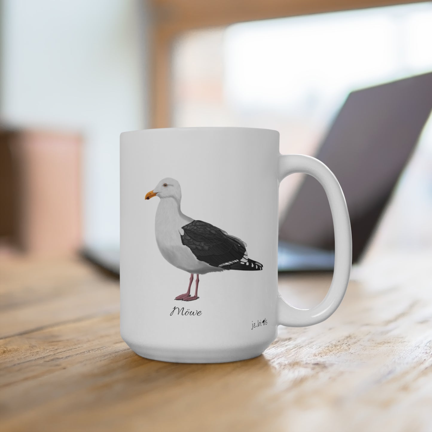 Möwe Vogel Tasse Weiß für Vogelbeobachter