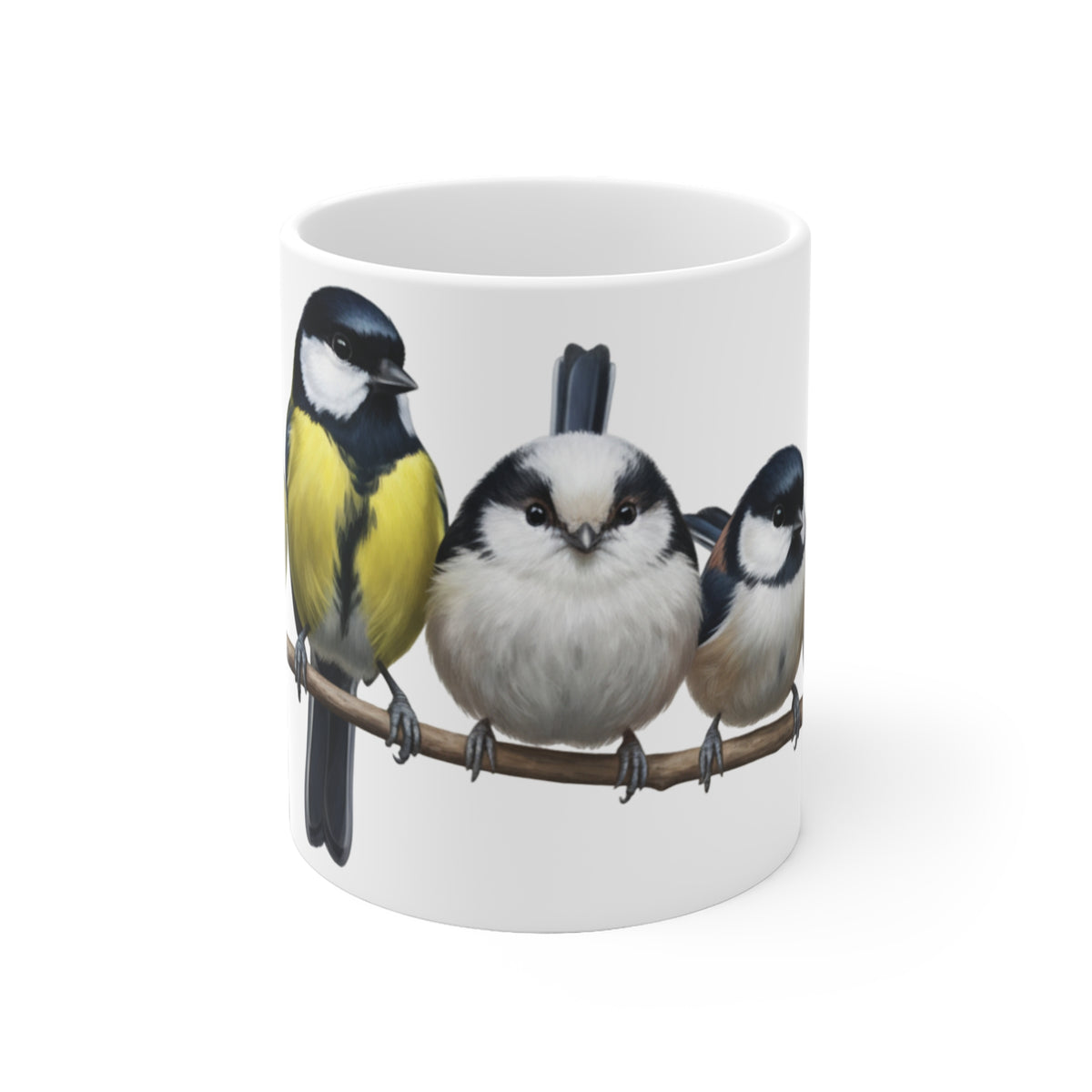 Meise Tasse – Meisen Vögel auf einem Ast Vogelmotiv für Vogelbeobachter und Vogelfreunde