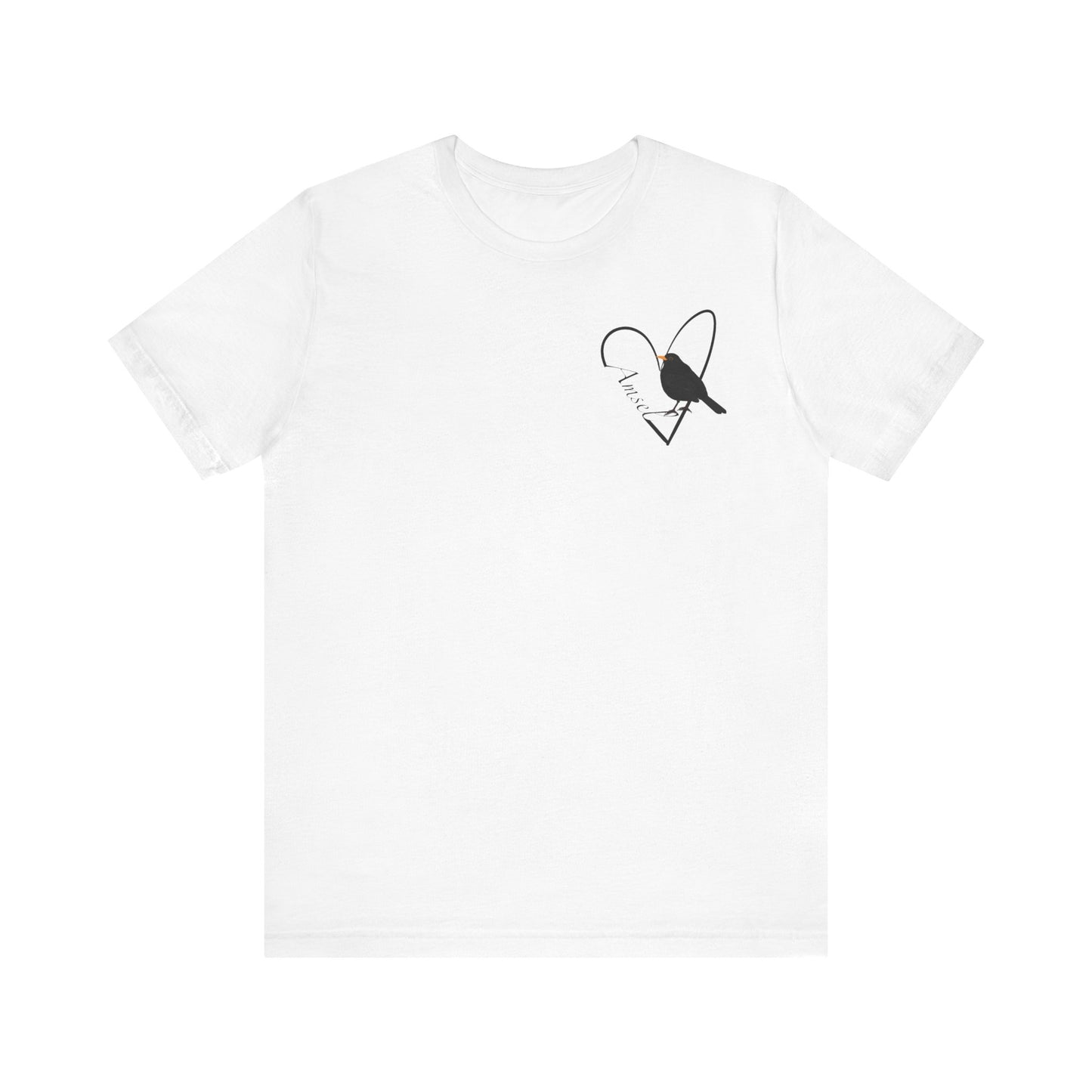 Amsel Vogel Singvogel T-Shirt mit Herz