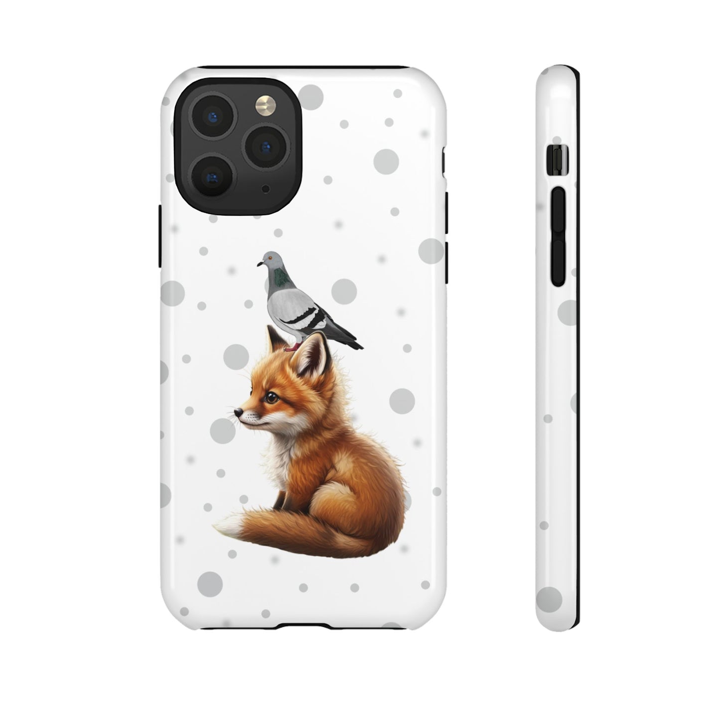 Taube mit Fuchs iPhone & Google Pixel Tiermotiv Handyhülle - Tierisch guter Schutz