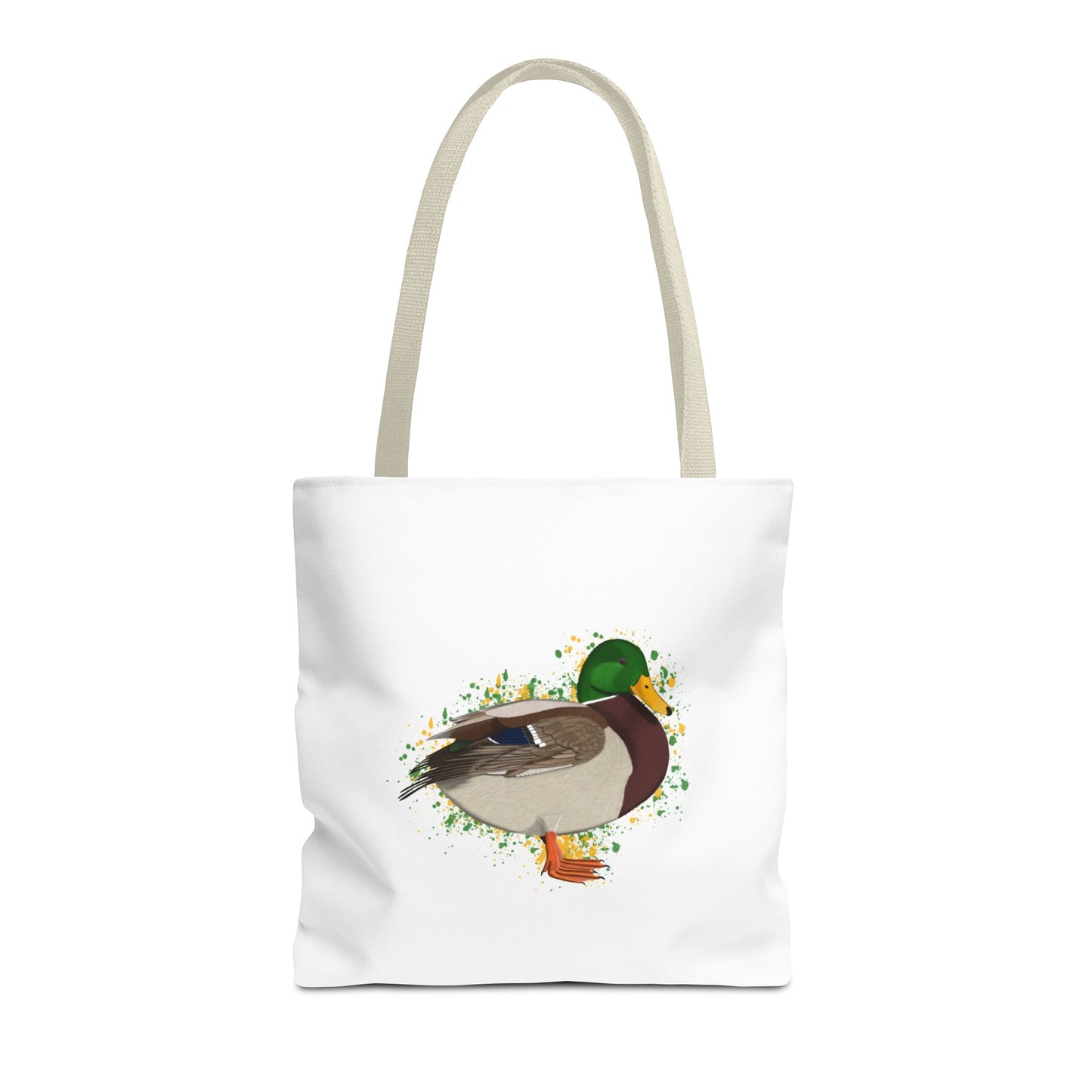 Stockente Tragetasche 40x40cm Vogel Tasche Weiß für Vogelbeobachter