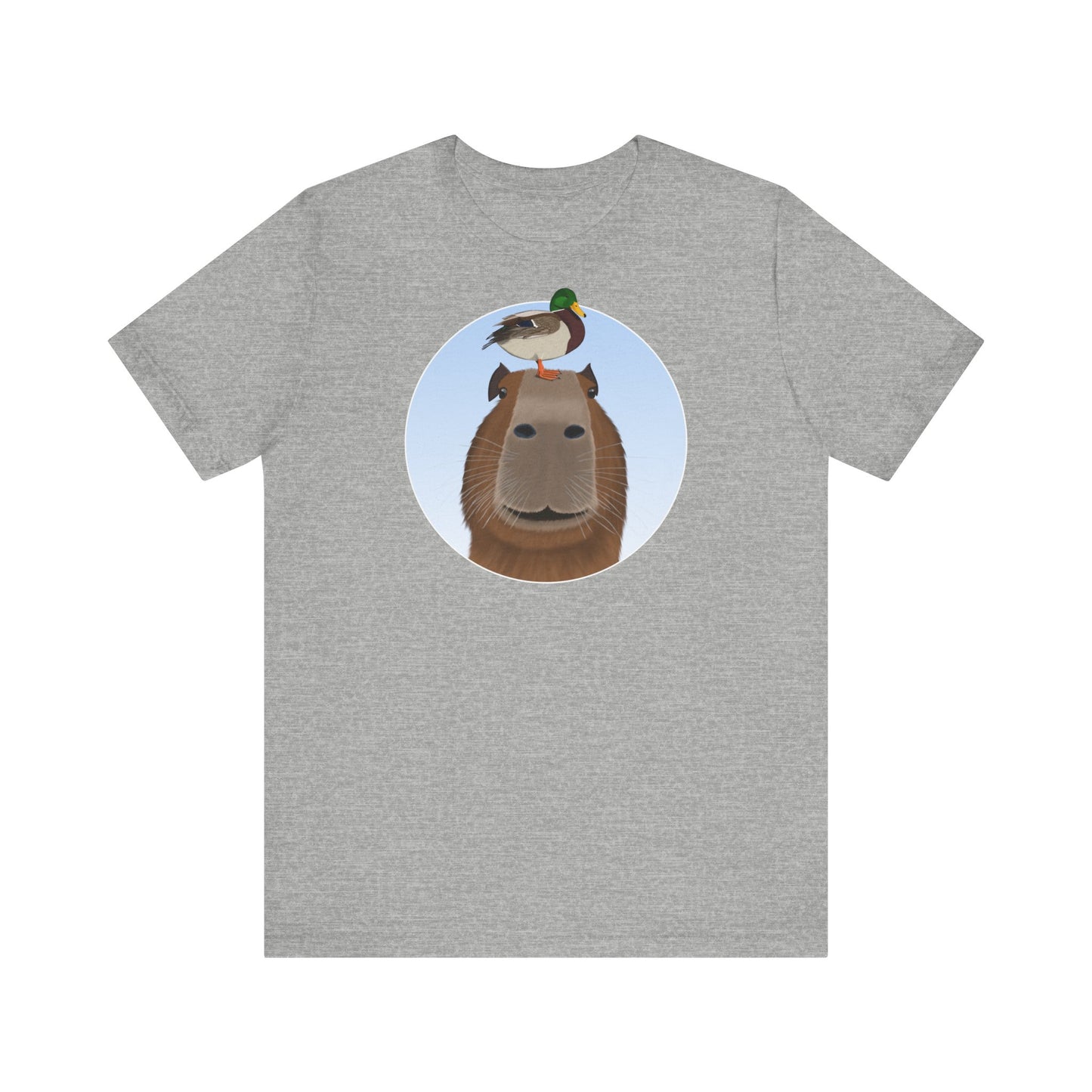 Capybara mit Ente T-Shirt – bird graphic tee und watching gear Stil