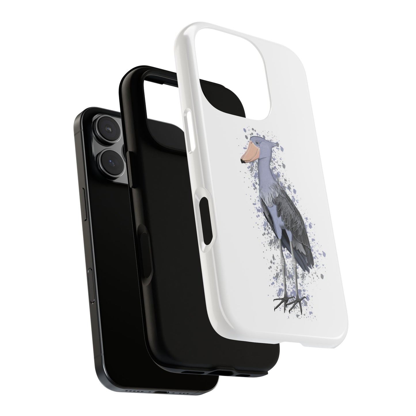 Schuhschnabel Vogel iPhone & Google Pixel Vogelmotiv Handyhülle Weiß