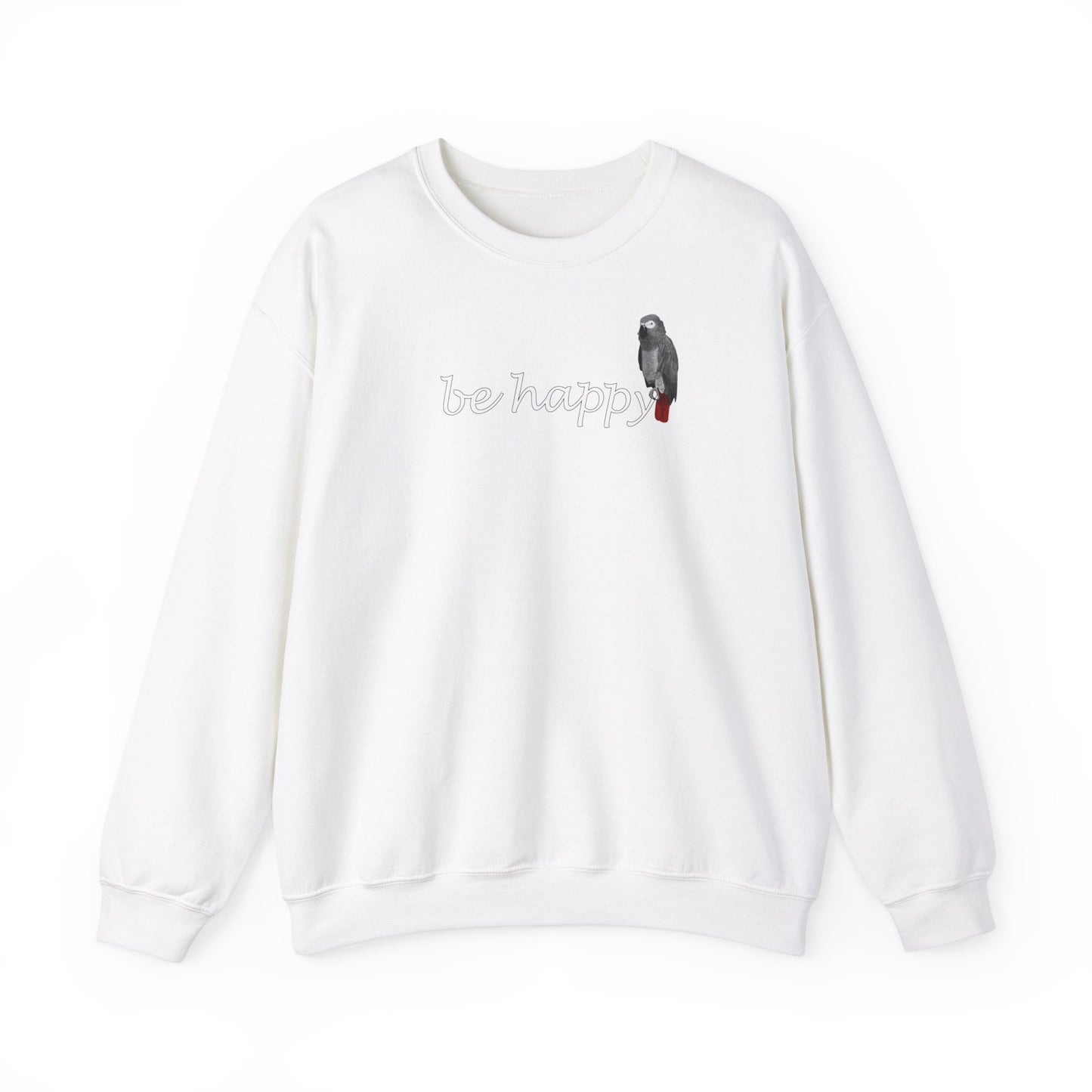 Graupapagei Be Happy Vogel Sweatshirt für Vogelbeobachter