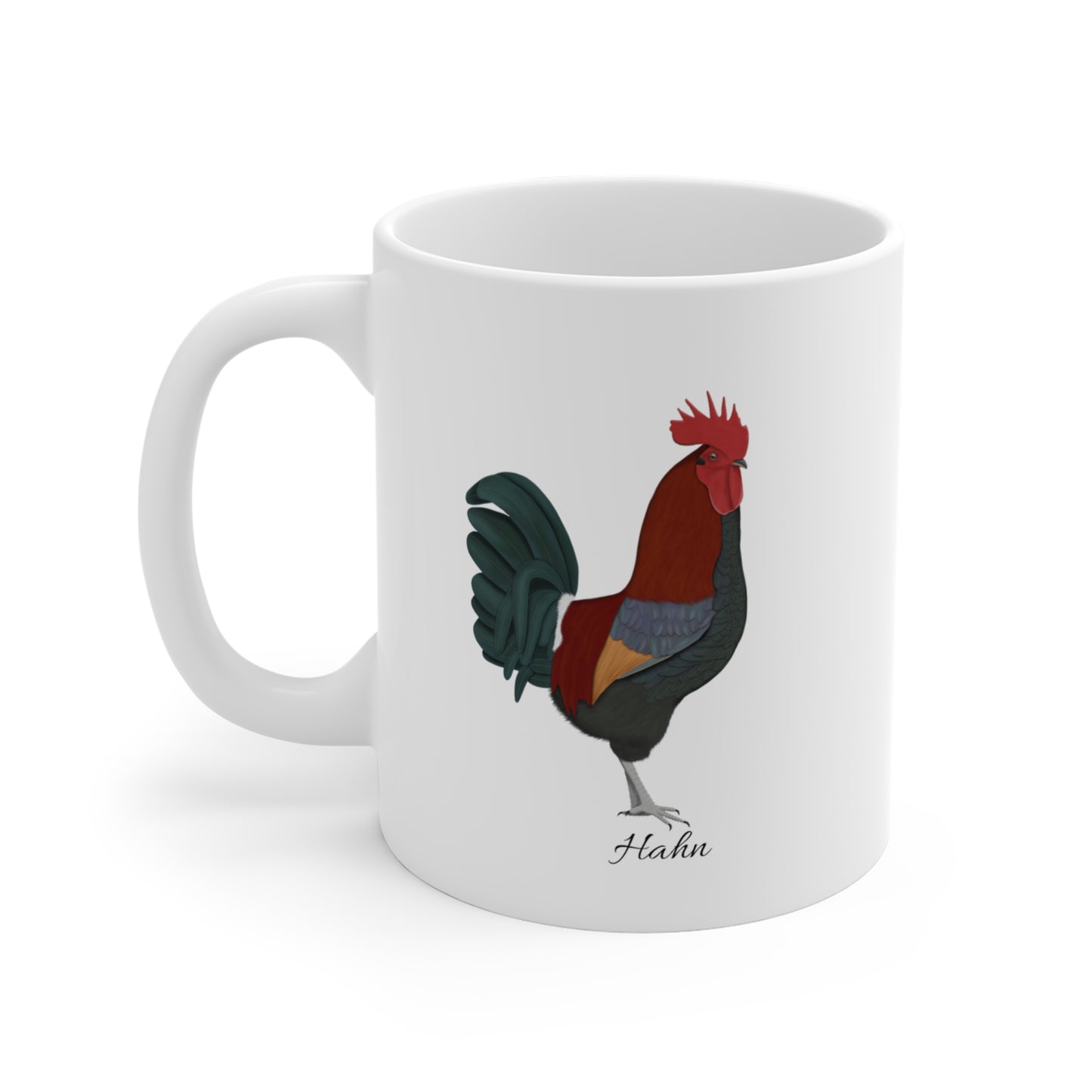 Hahn Vogel Tasse Weiß für Vogelbeobachter