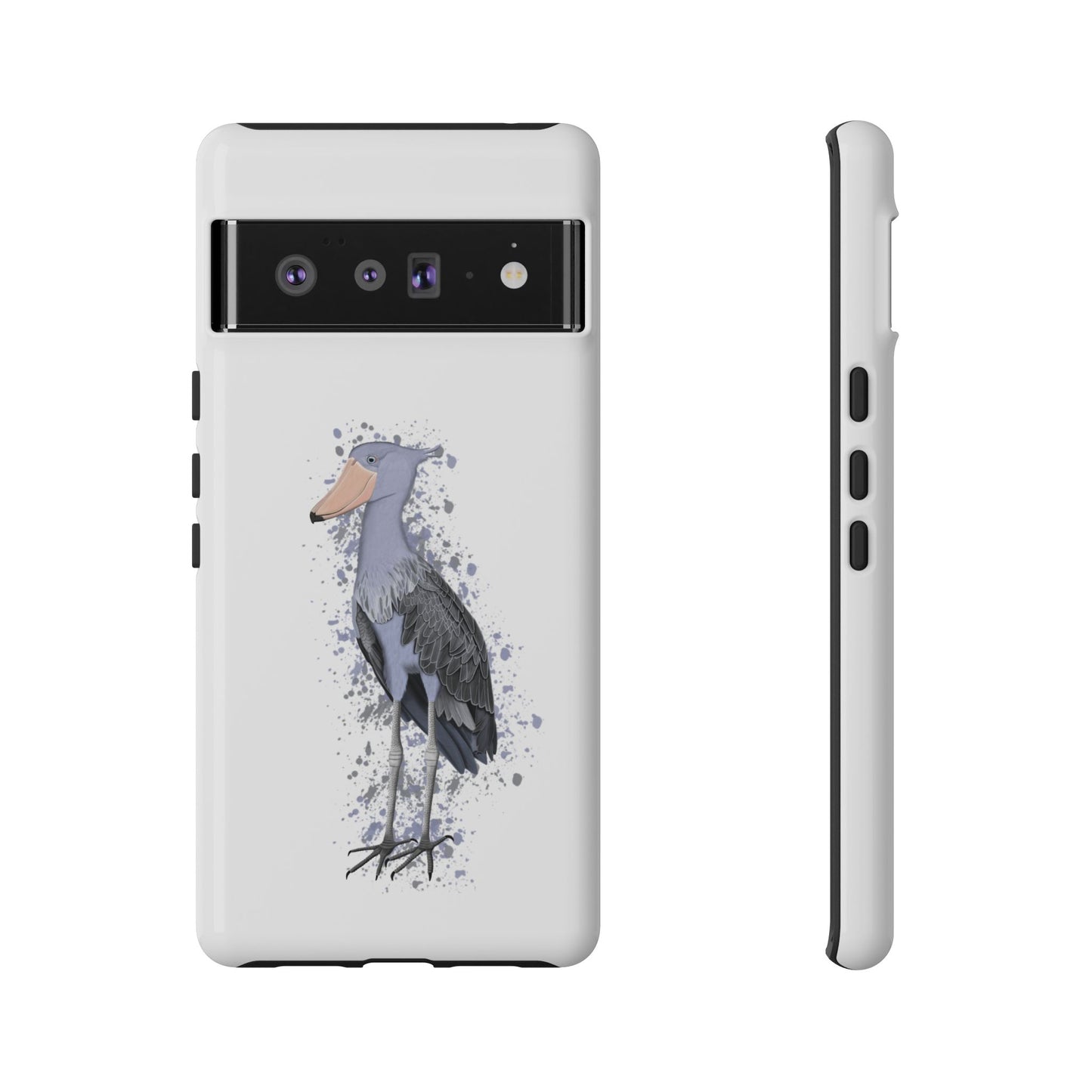 Schuhschnabel Vogel iPhone & Google Pixel Vogelmotiv Handyhülle Weiß