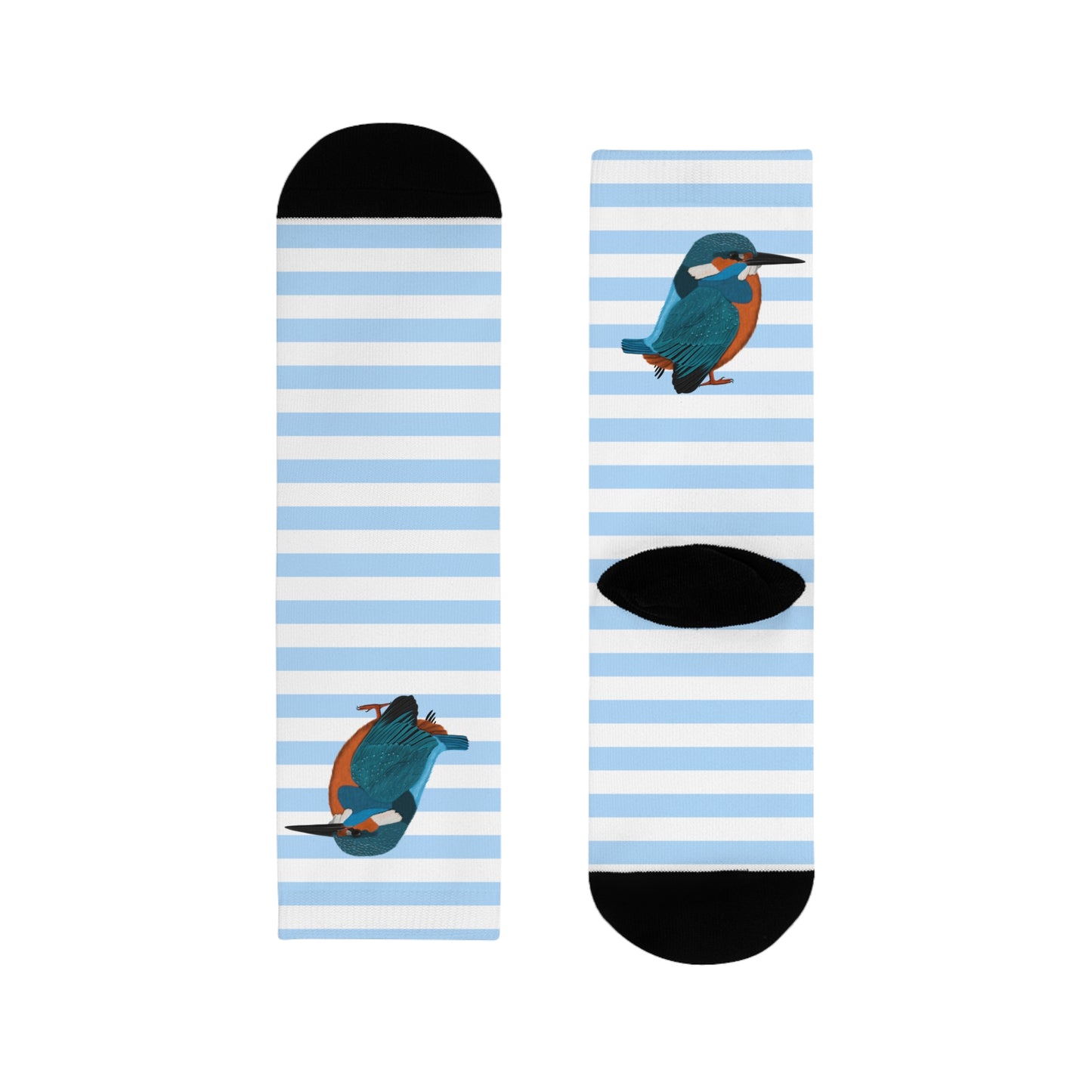 Eisvogel Vogel Socken mit Blau Weißen Streifen für Vogelfreunde & Vogelbeobachter