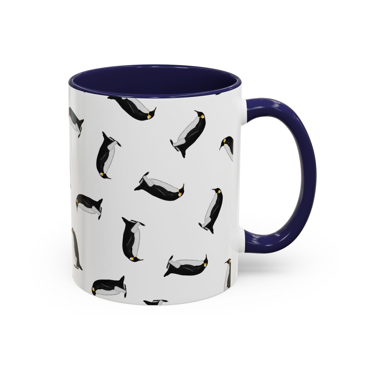Pinguin Tasse mit Streumuster | Vogelmotiv Kaffeebecher für Vogelbeobachter & Naturfreunde on Accent Coffee Mug background