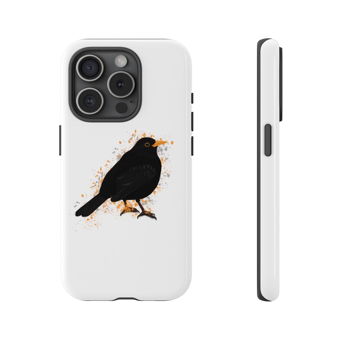 Amsel Vogel iPhone & Google Pixel Vogelmotiv Handyhülle Weiß