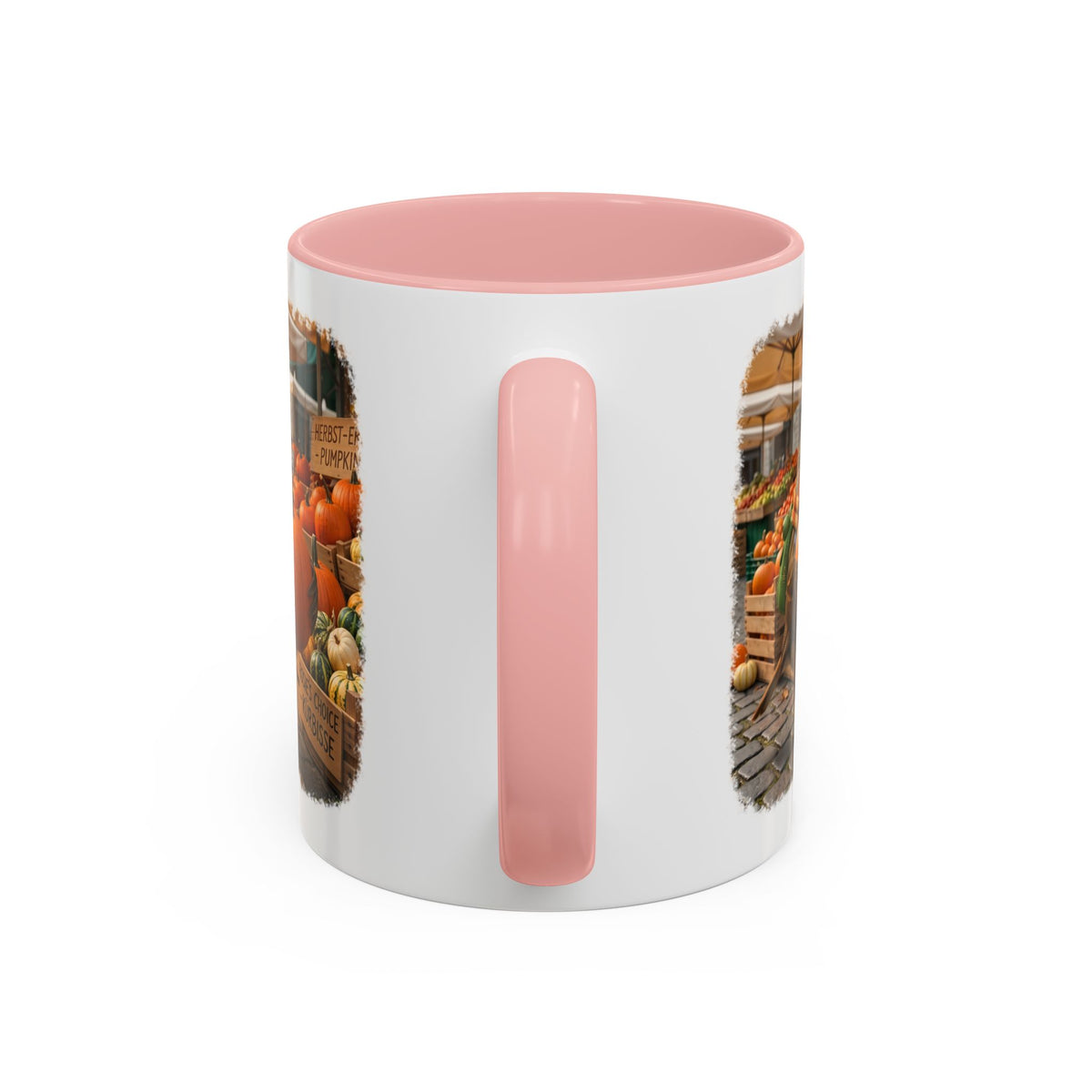 Premium Keramiktasse Rosi Rotkehlchen & der Riesen-Kürbis | 330 ml | Lustiges Geschenk für Vogelfreunde