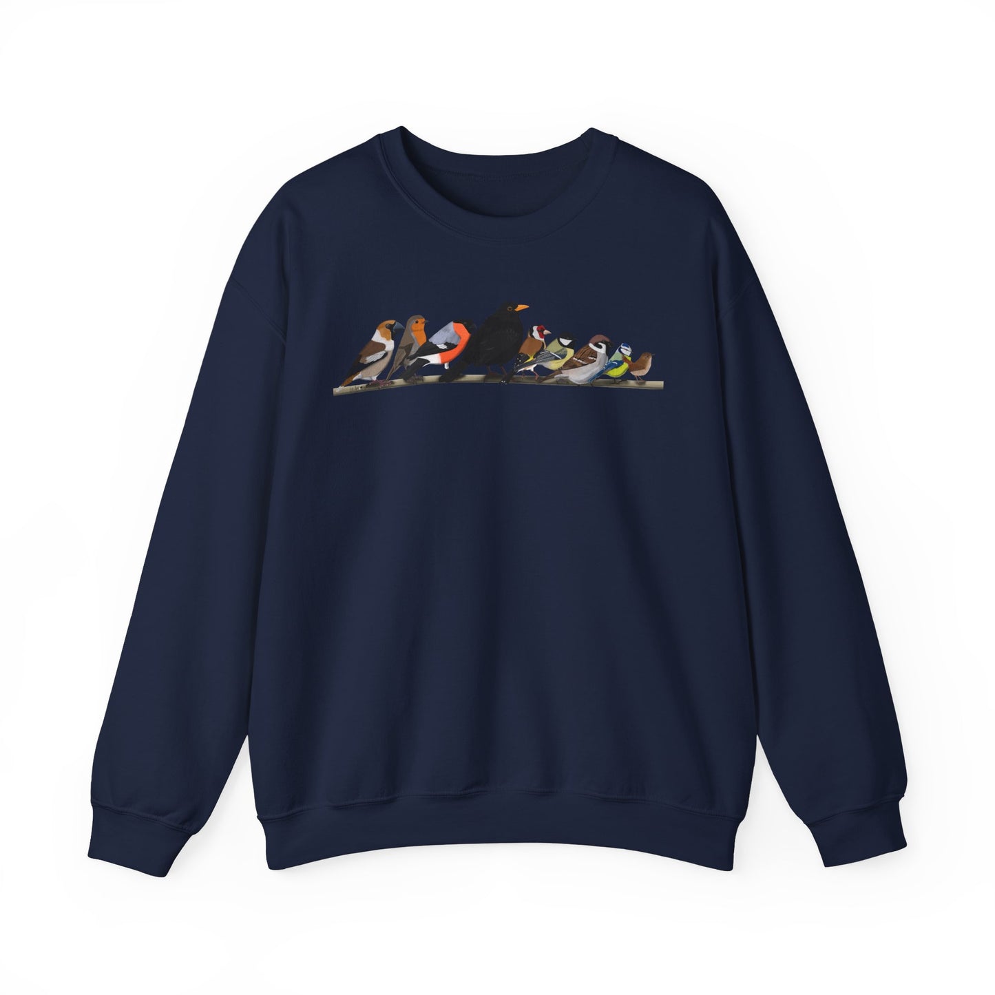 Rotkehlchen, Stieglitz, Zaunkönig und Amsel Sweatshirt Vogelmotiv – Animal Graphic Tee, Casual Everyday Wear