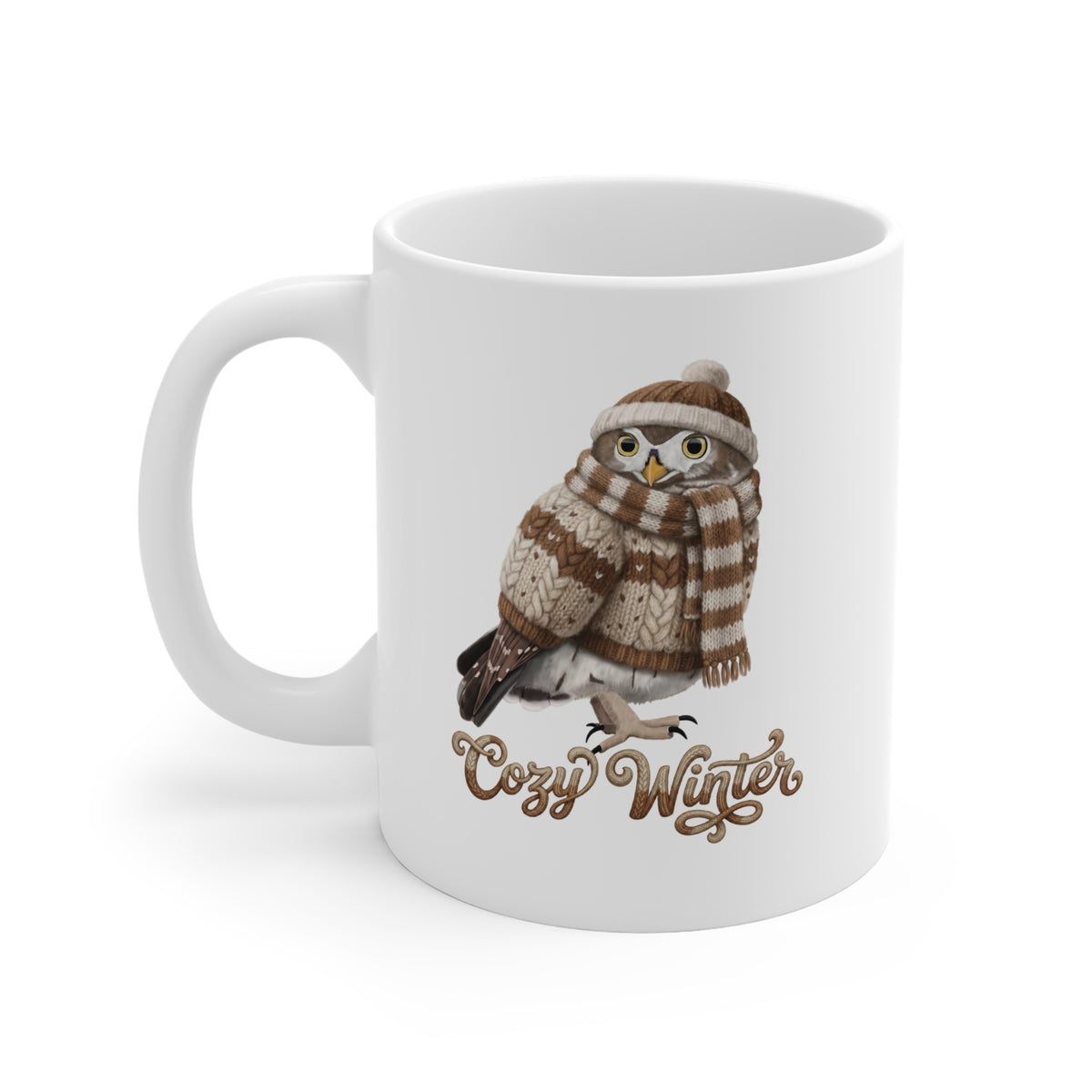 Eule mit Strickpullover Tasse – 11 oz und 11oz Stil