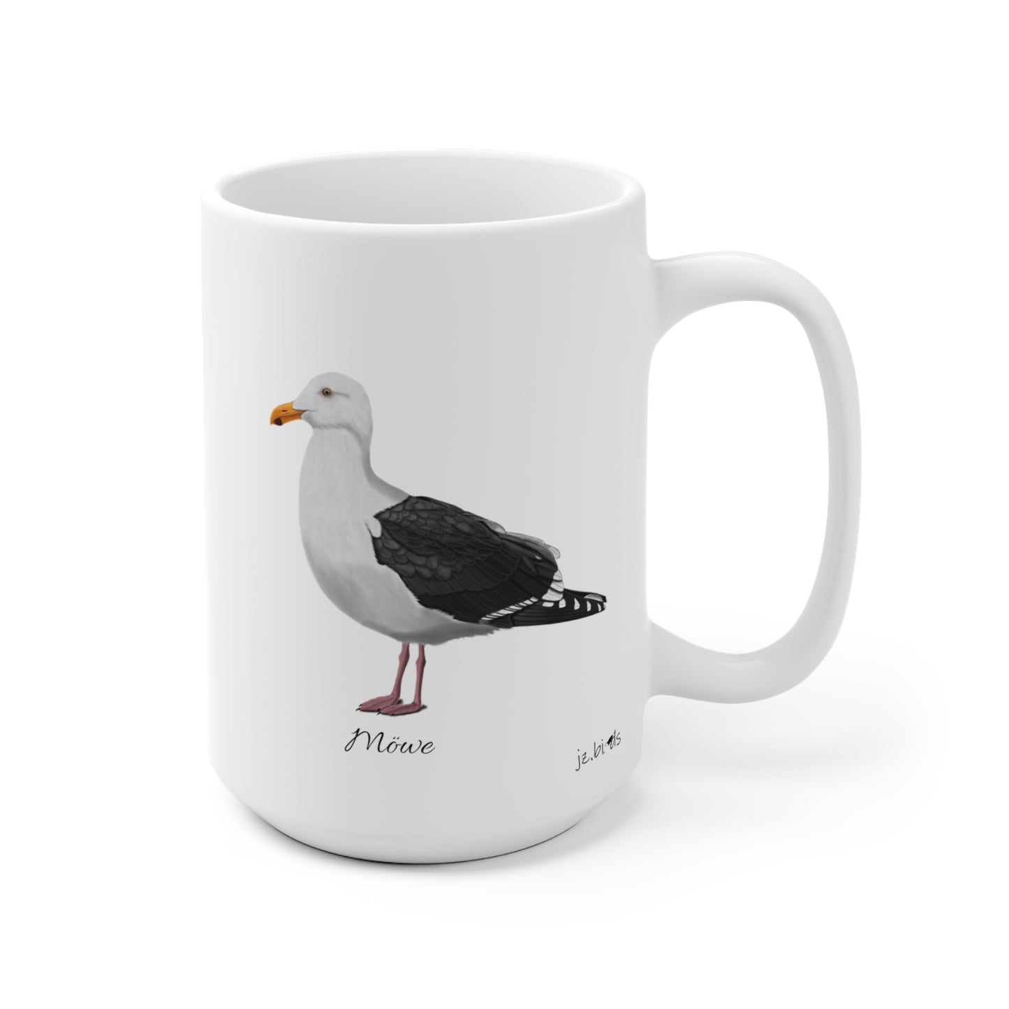 Möwe Vogel Tasse Weiß für Vogelbeobachter