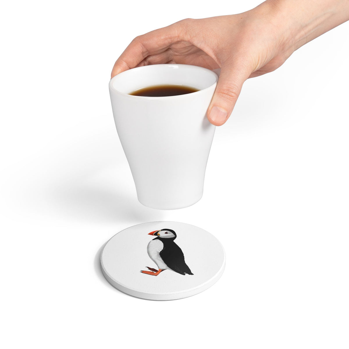 Papageitaucher Keramik Untersetzer – bird design und ceramic coaster Stil
