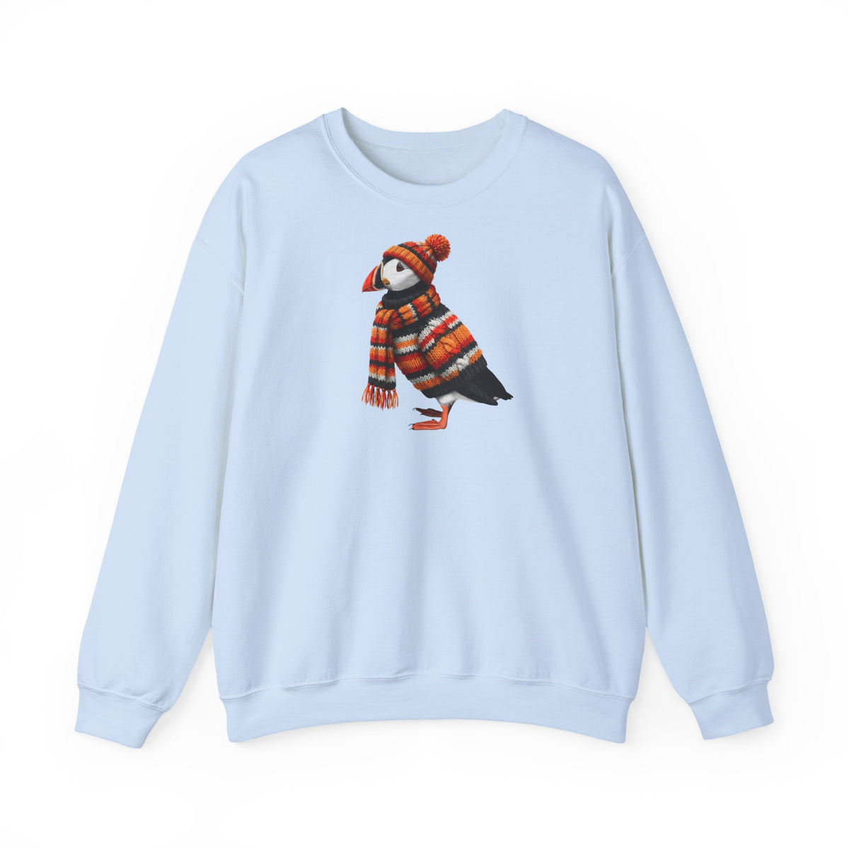 Papageitaucher in Strick Weihnachts-Sweatshirt | Unisex Vogel Sweater für Vogelfreunde & Vogelbeobachter – Animal Graphic Tee, Sweatshirt Vogelmotiv