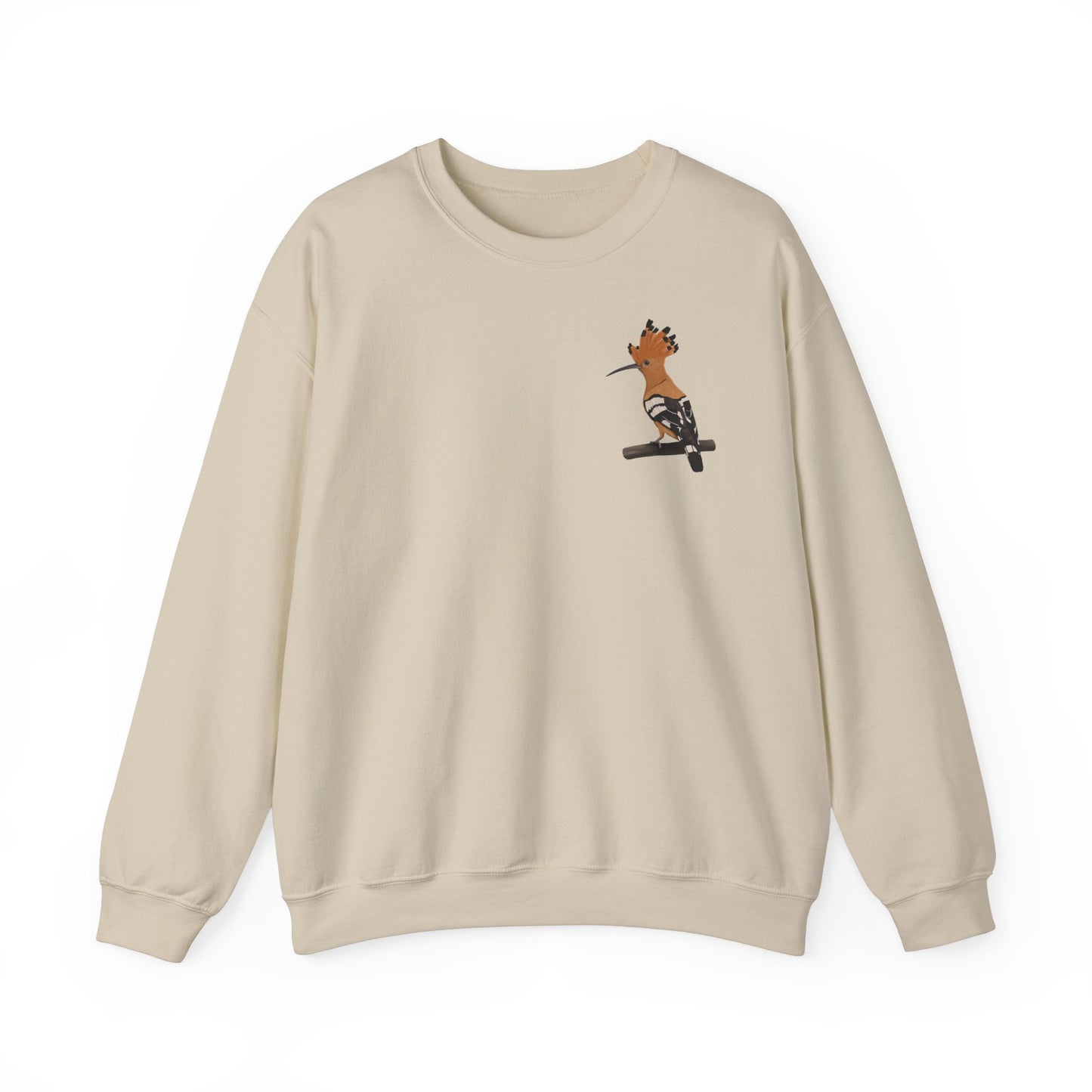 Wiedehopf Vogel Sweatshirt Vogelmotiv in Dark Heather