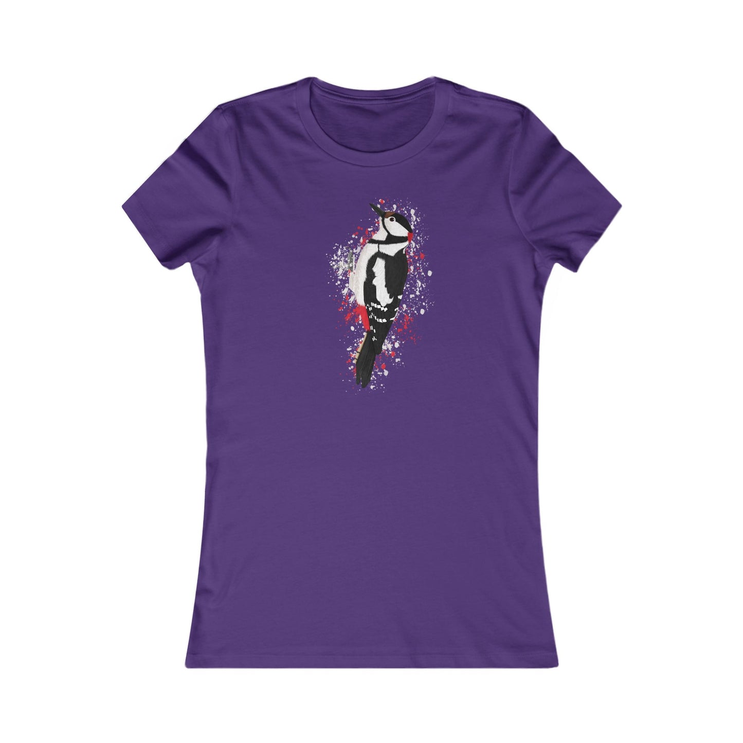 Buntspecht Vogel Frauen T-Shirt für Vogelfreundinnen – Bird Graphic Tee,