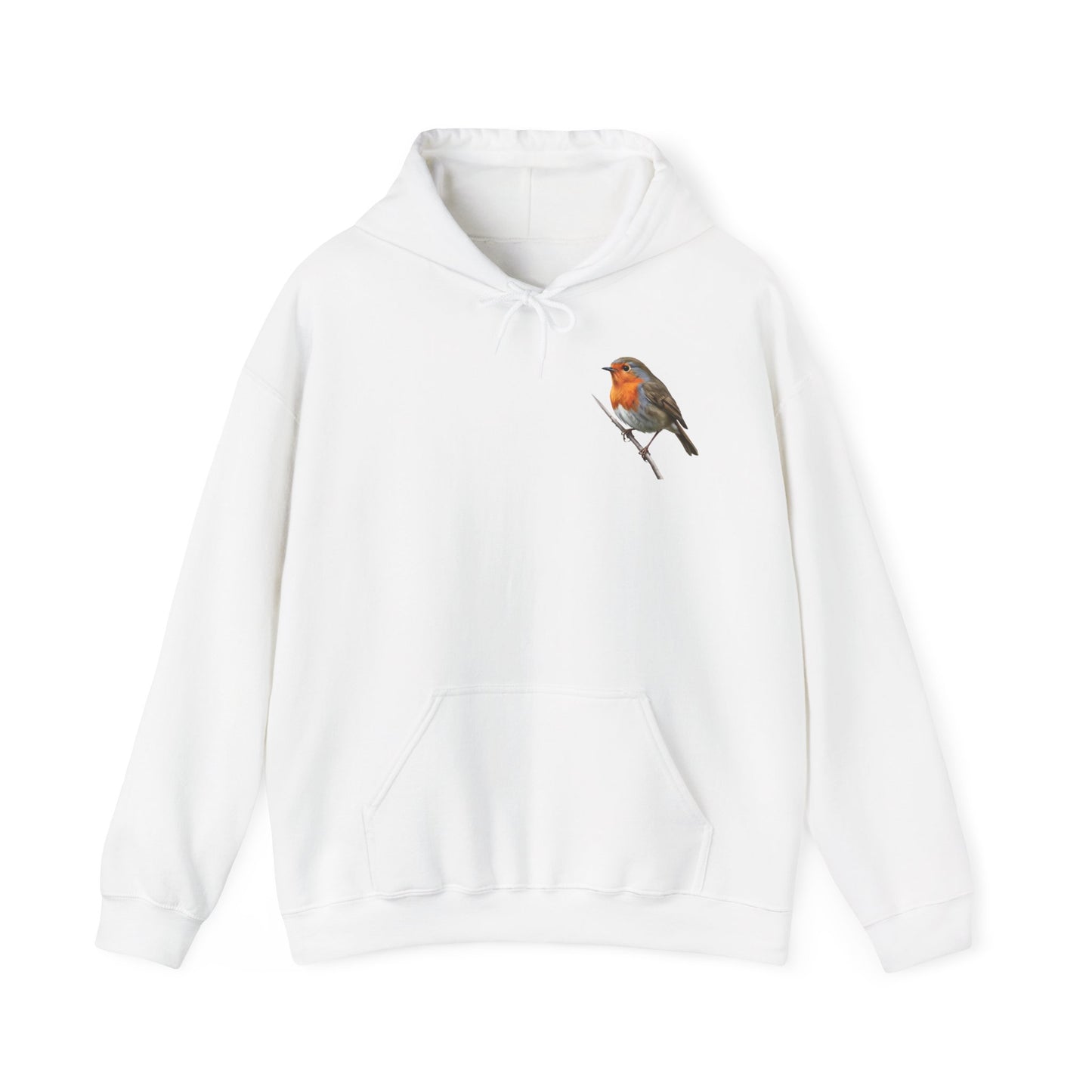 Rotkehlchen Hoodie - Vogel Kapuzenpullover für Vogelbeobachter & Naturliebhaber mit Vogelmotiv