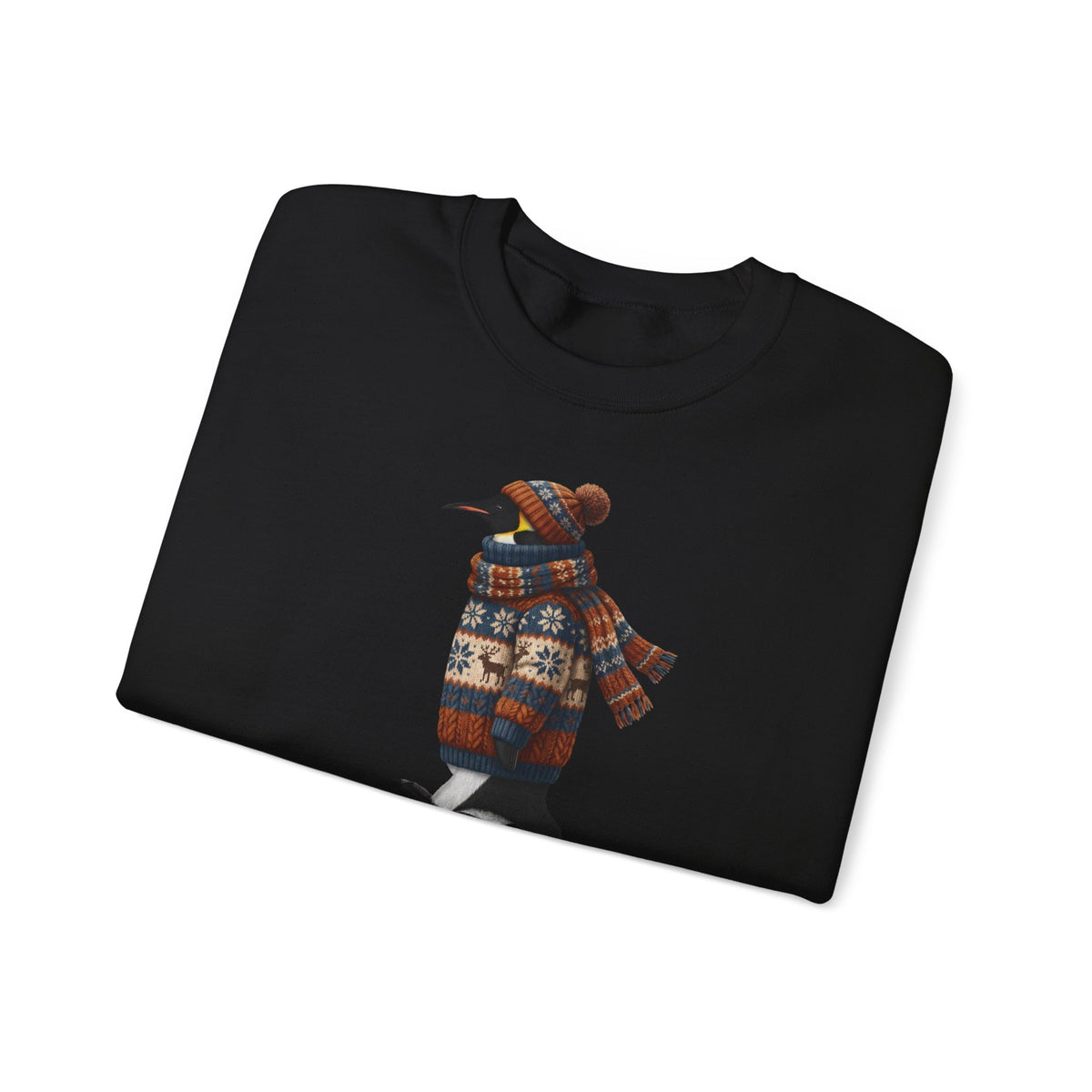 Pinguin in Strick Weihnachts-Sweatshirt | Unisex Vogel Sweater für Vogelfreunde & Vogelbeobachter