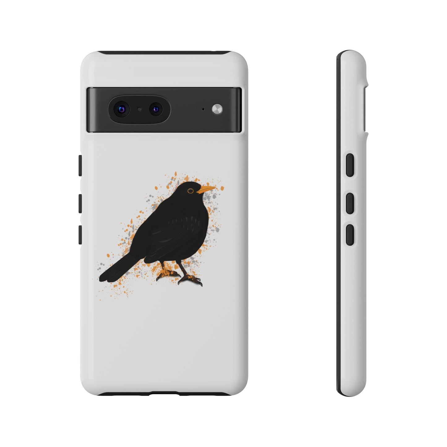 Amsel Vogel iPhone & Google Pixel Vogelmotiv Handyhülle Weiß