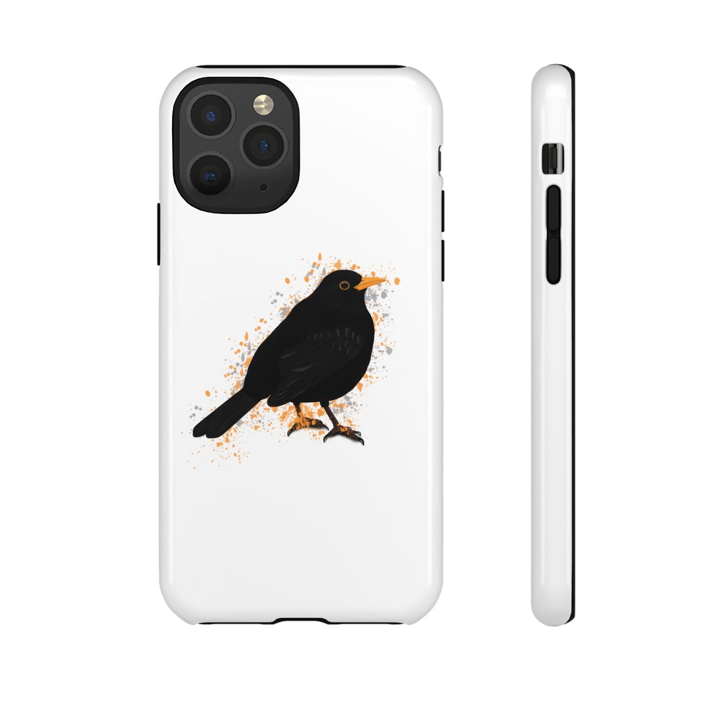 Amsel Vogel iPhone & Google Pixel Vogelmotiv Handyhülle Weiß
