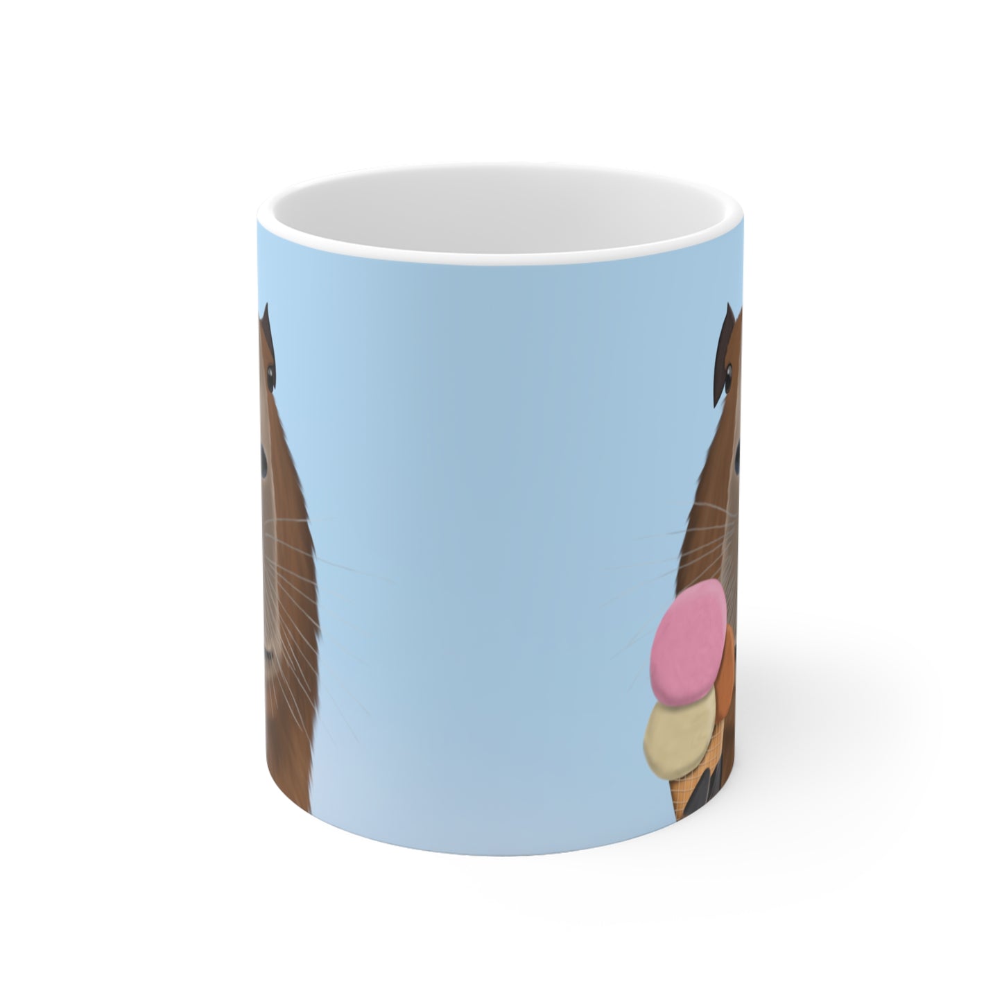Capybara mit Eis Tasse – Lustige