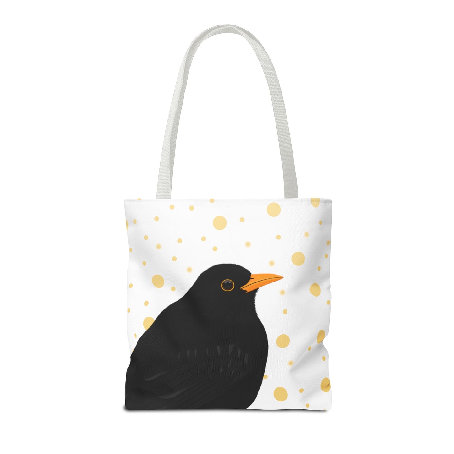 Amsel mit Goldenen Punkten Vogel Tragetasche 40x40cm
