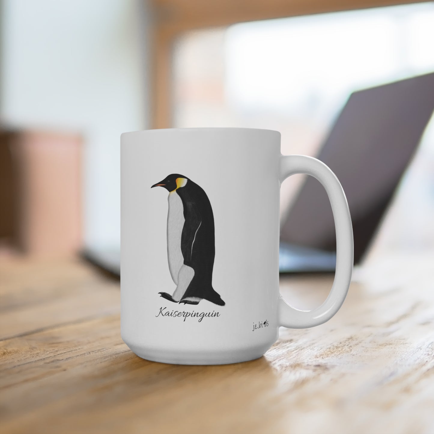 Kaiserpinguin Vogel Tasse Weiß für Vogelbeobachter