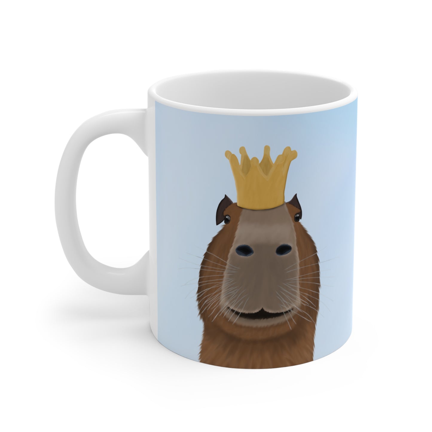 Capybara mit Goldener Krone Lustige Tasse