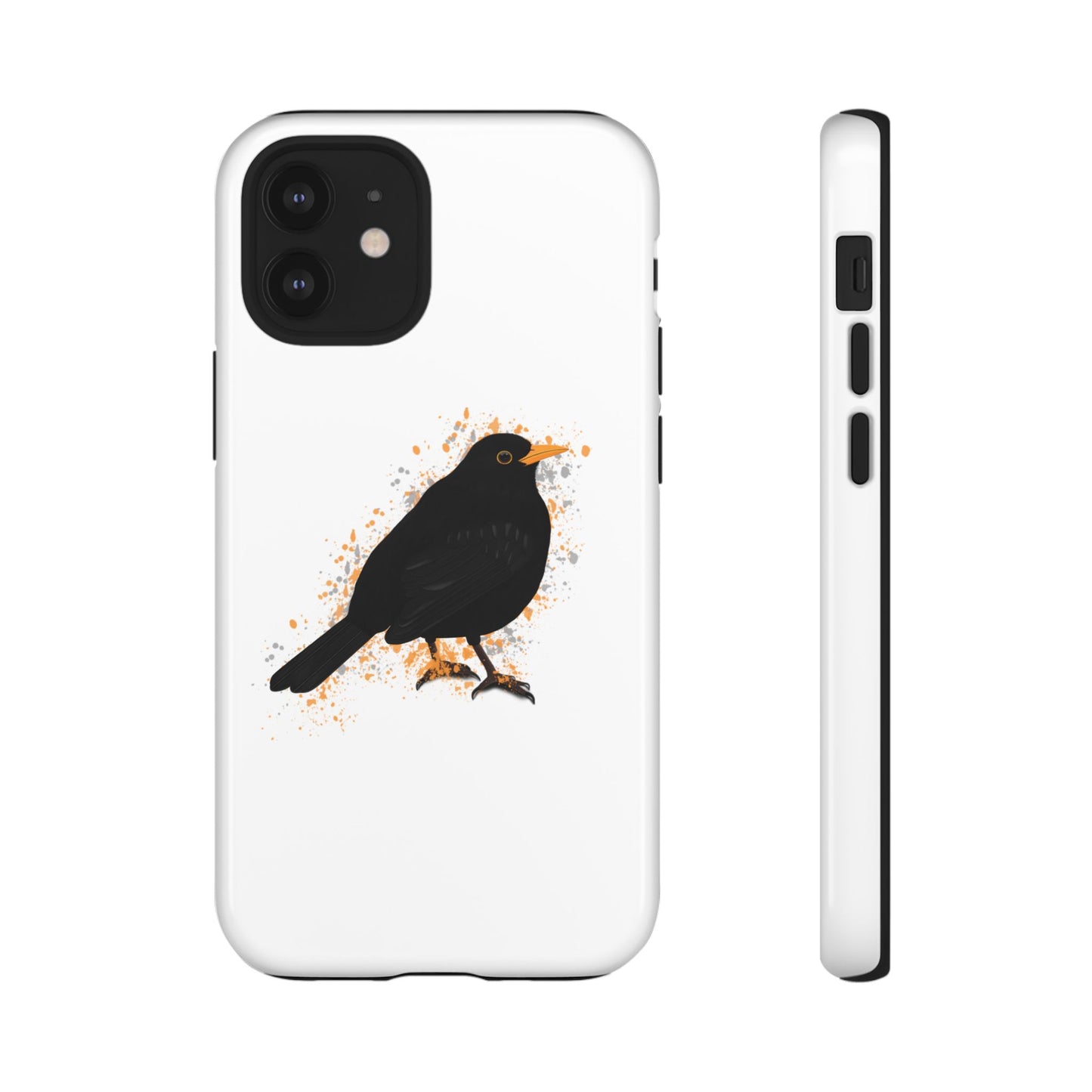 Amsel Vogel iPhone & Google Pixel Vogelmotiv Handyhülle Weiß