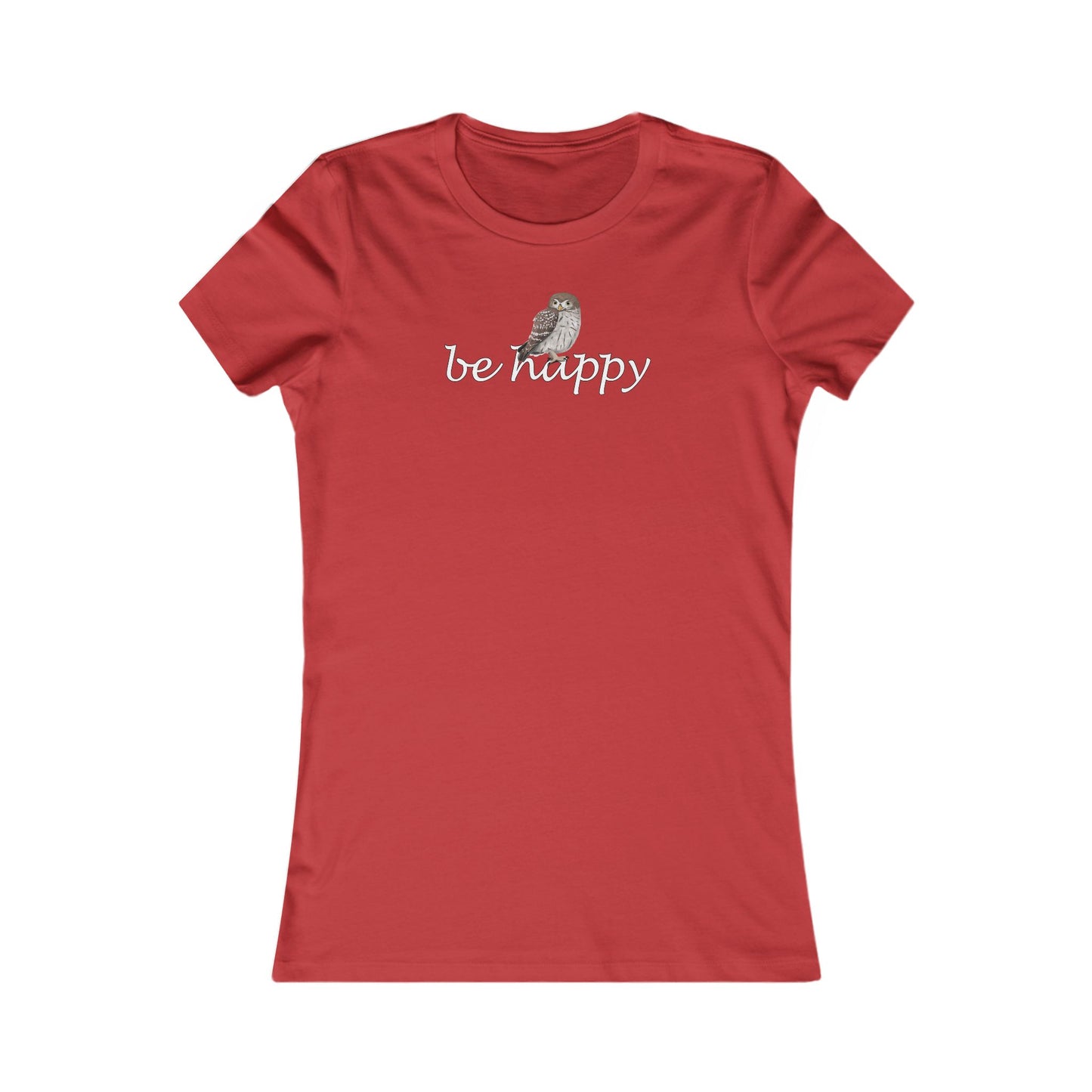 Eule Be Happy Vogel Frauen T-Shirt für Vogelfreundinnen