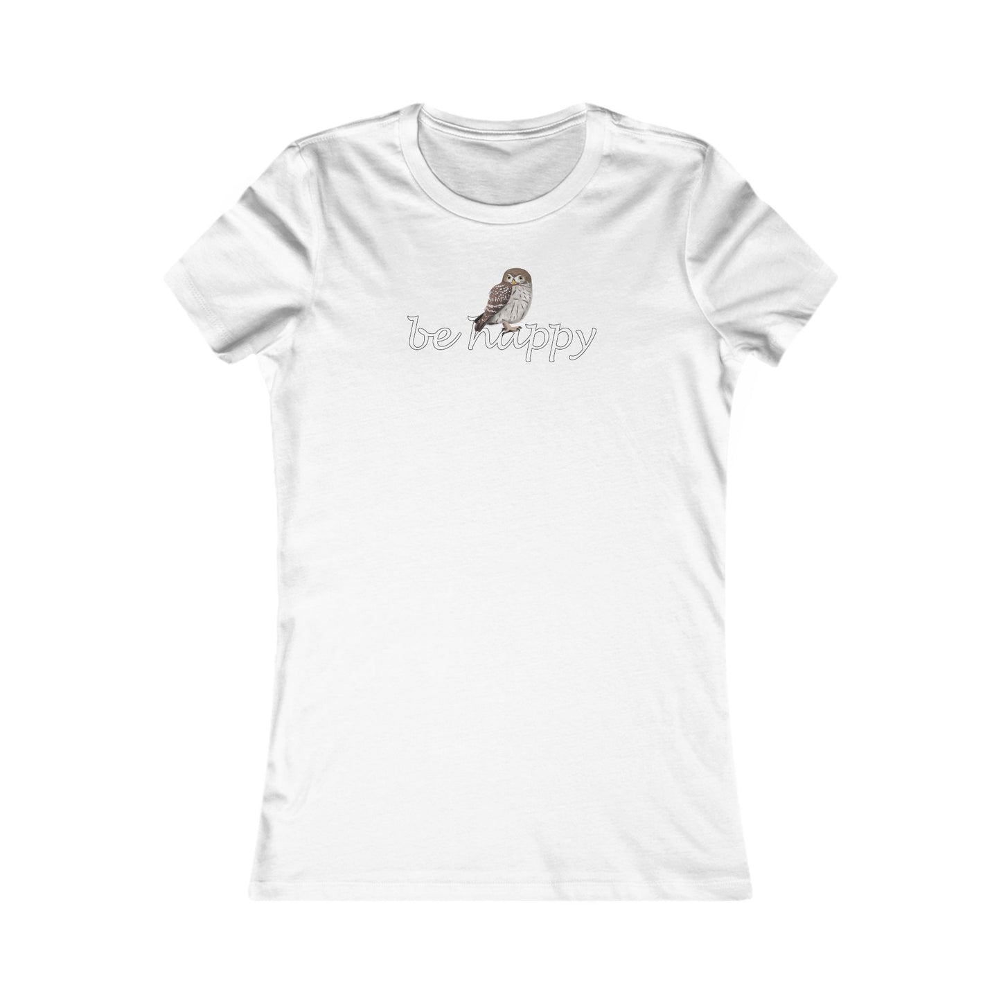 Eule Be Happy Vogel Frauen T-Shirt für Vogelfreundinnen