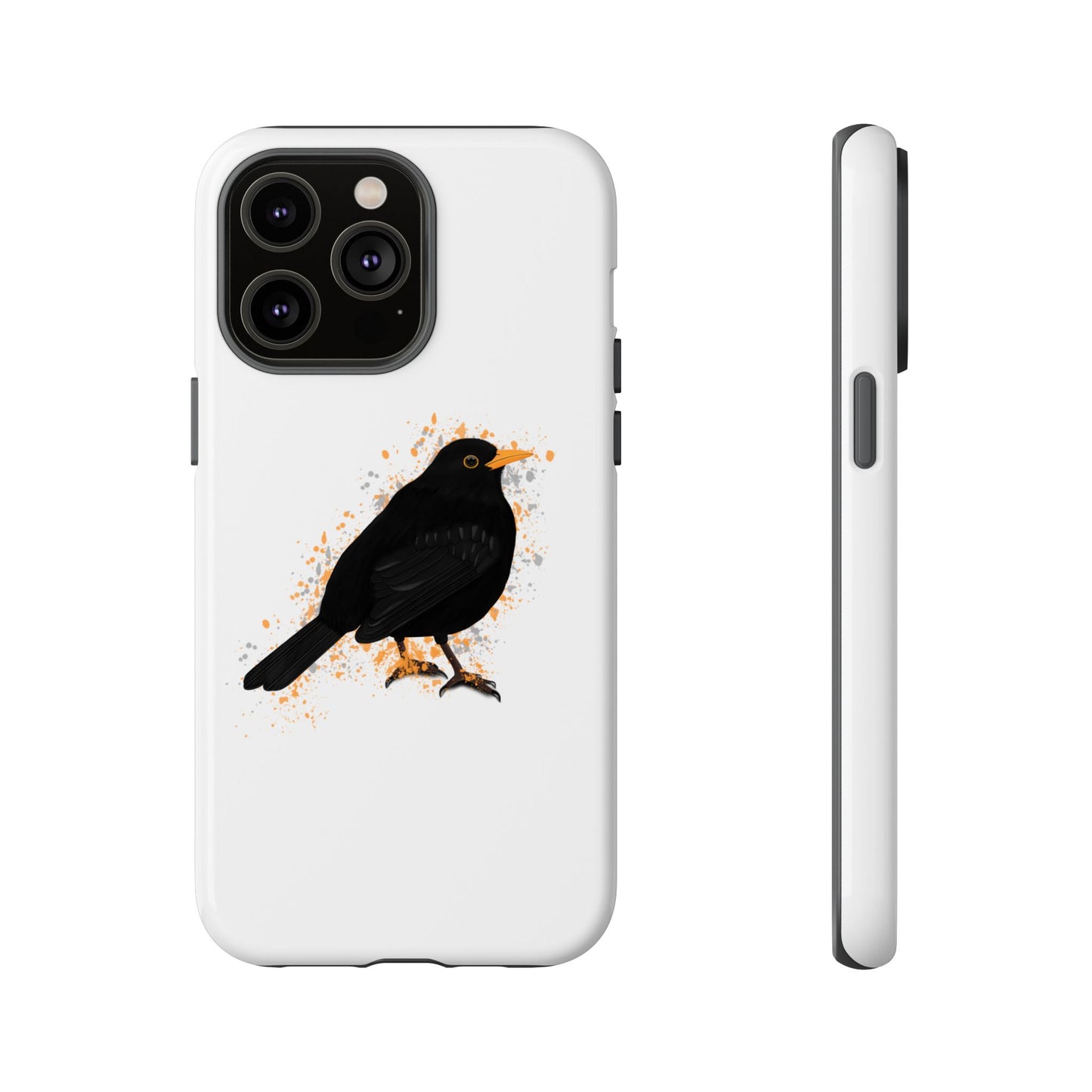Amsel Vogel iPhone & Google Pixel Vogelmotiv Handyhülle Weiß