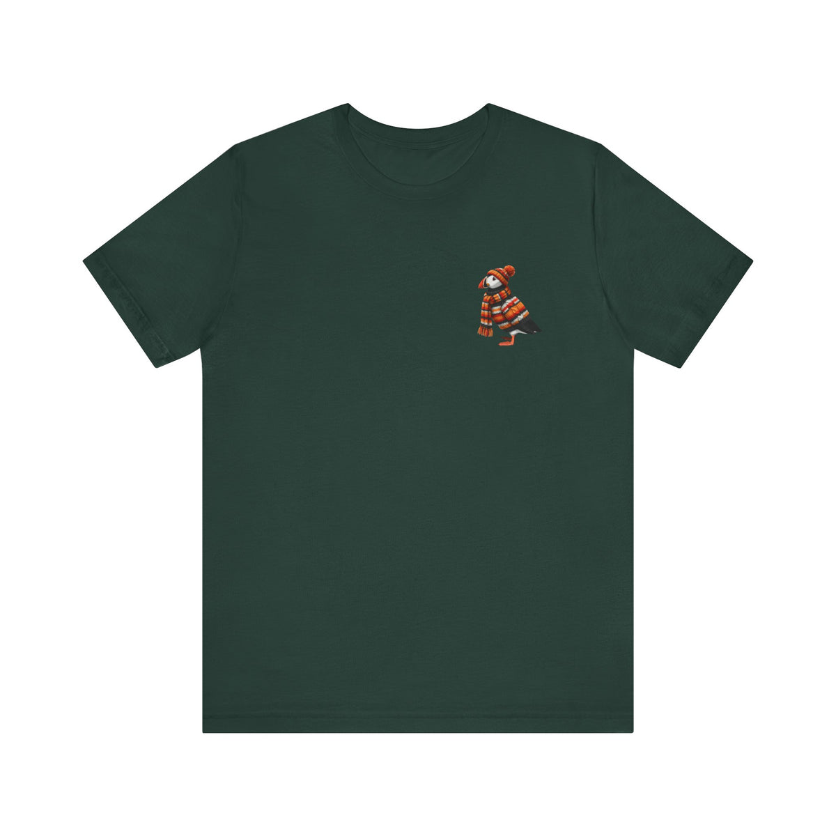 Papageitaucher in Strick T-Shirt – Weiches Premium Shirt mit Winterlichem Vogelmotiv für Vogelbeobachter – bird graphic tee, Vogel