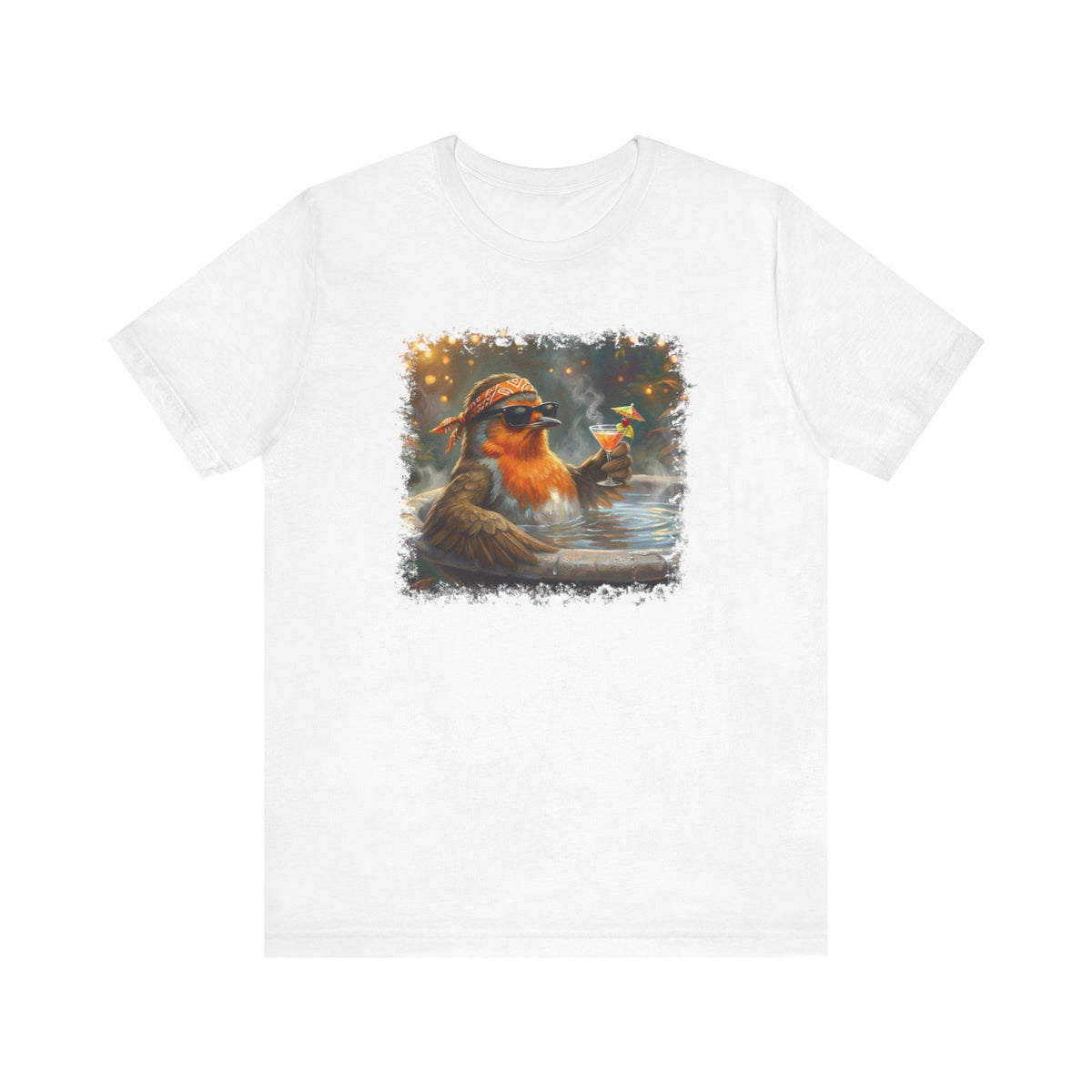 Rotkehlchen Vogel T-Shirt mit band tshirt Hintergrund