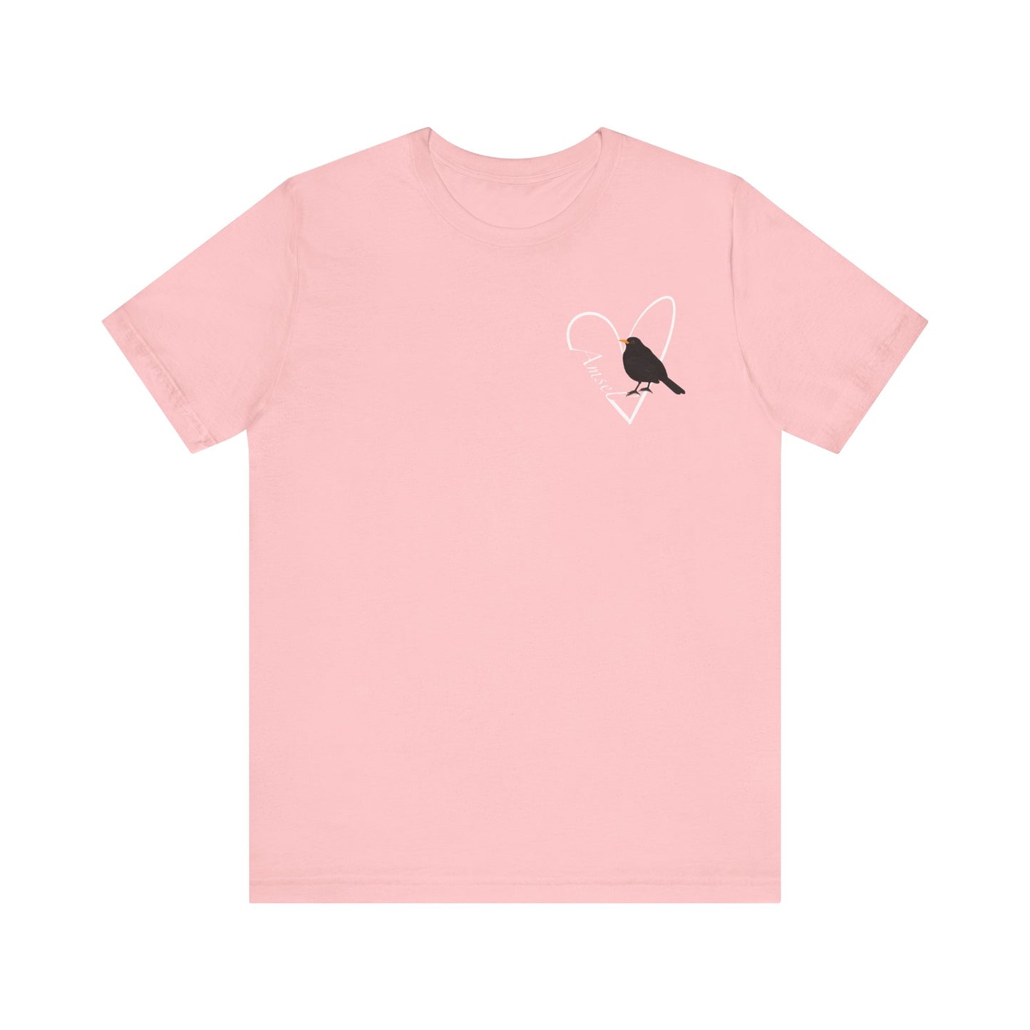 Amsel Vogel Singvogel T-Shirt mit Herz