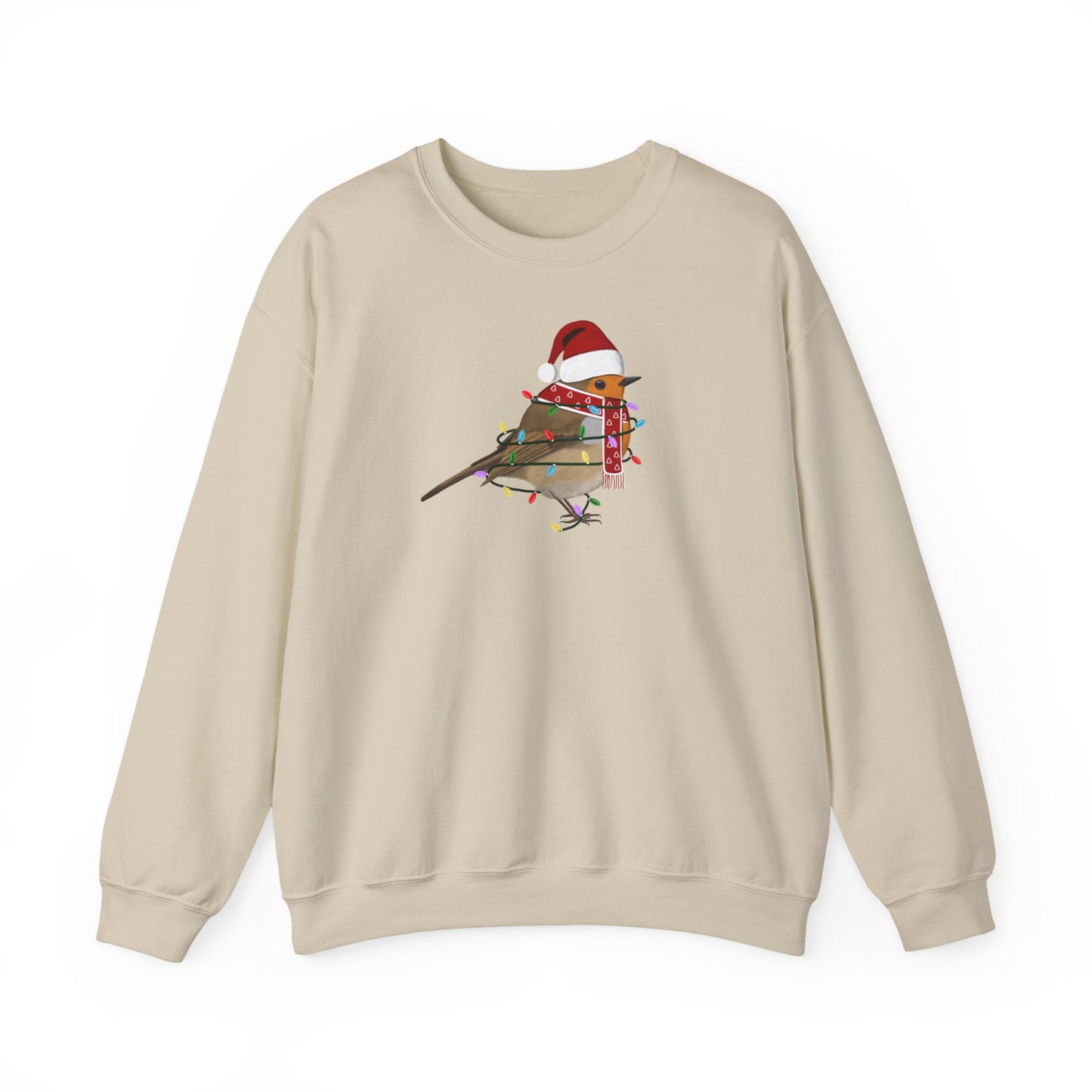 Rotkehlchen Weihnachts-Sweatshirt | Unisex Vogel Sweater für Vogelfreunde & Vogelbeobachter