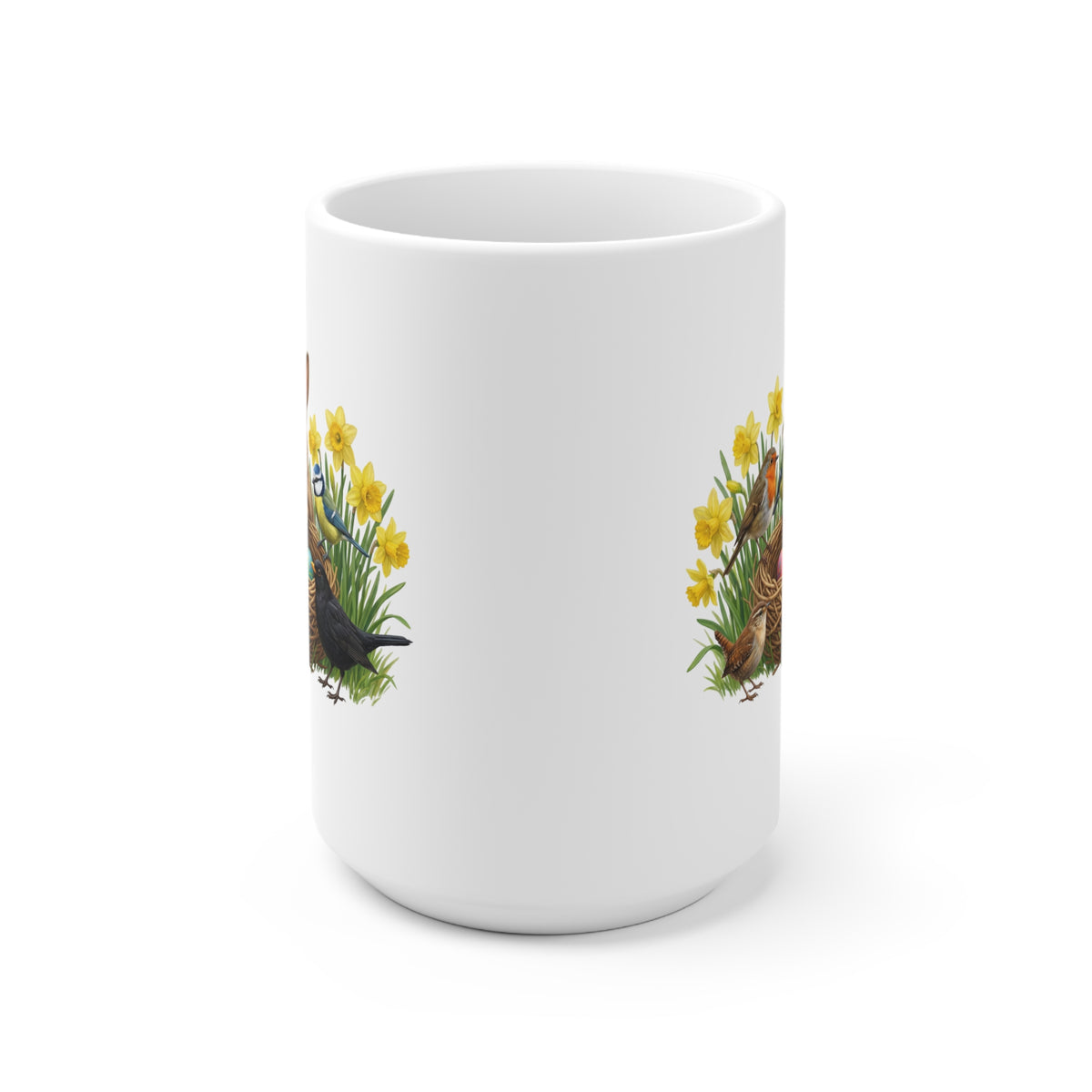 Rotkehlchen und Amsel Tasse – 11 oz, 11oz