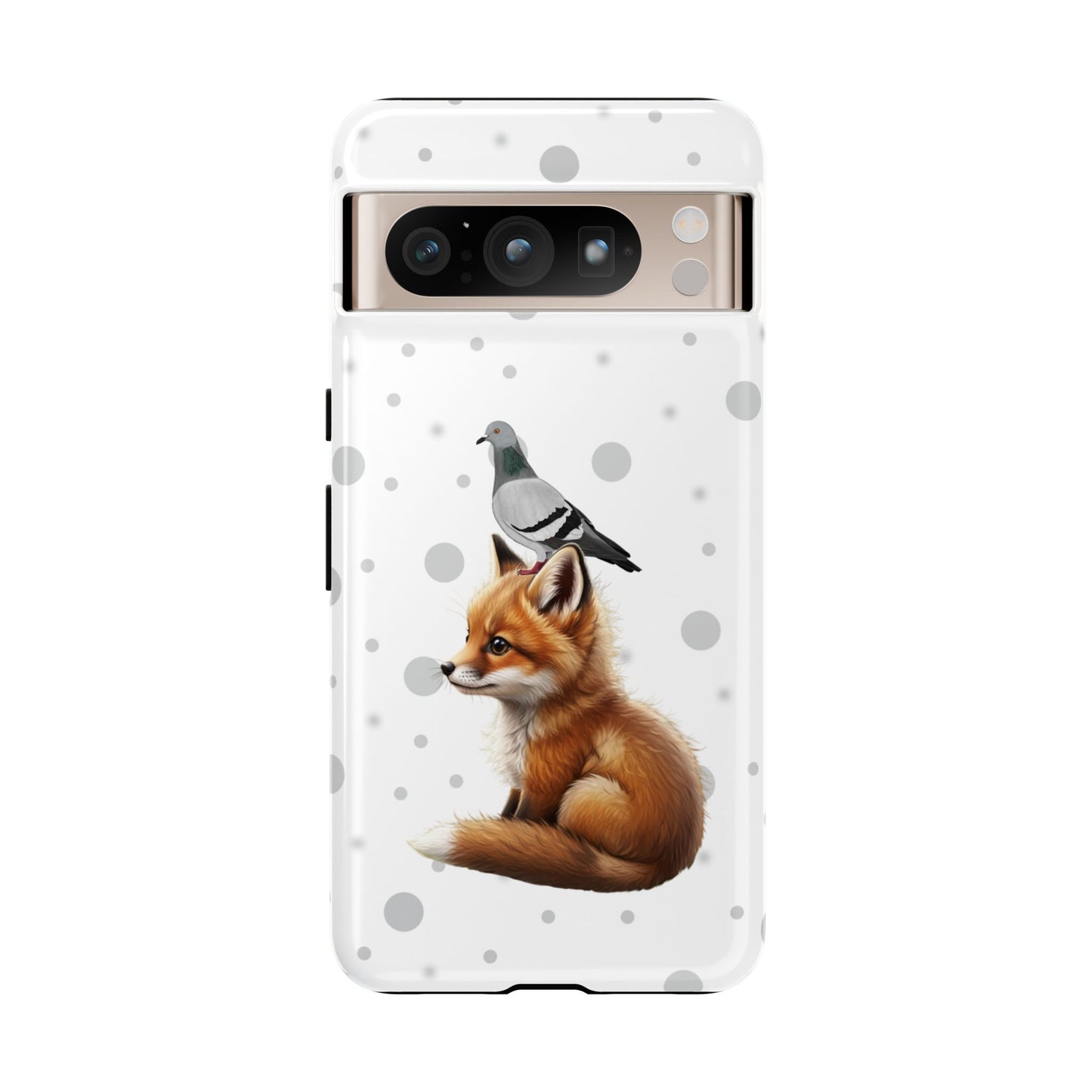 Taube mit Fuchs iPhone & Google Pixel Tiermotiv Handyhülle - Tierisch guter Schutz
