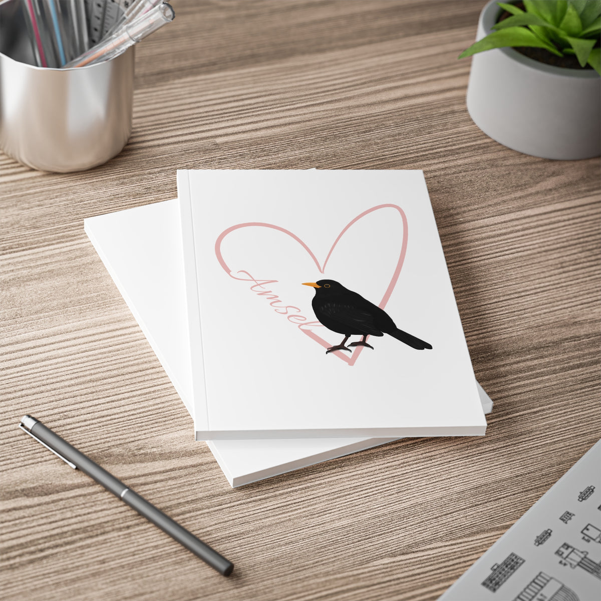 Amsel Notizbücher mit a5 notebook Hintergrund
