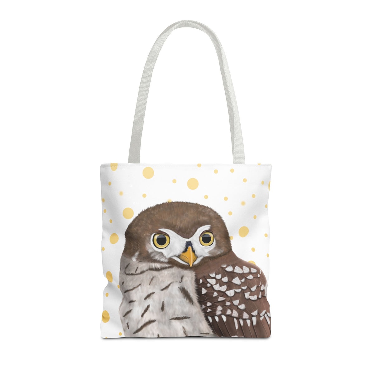 Eule mit Goldenen Tragetasche – Accessories und All Over Print Stil