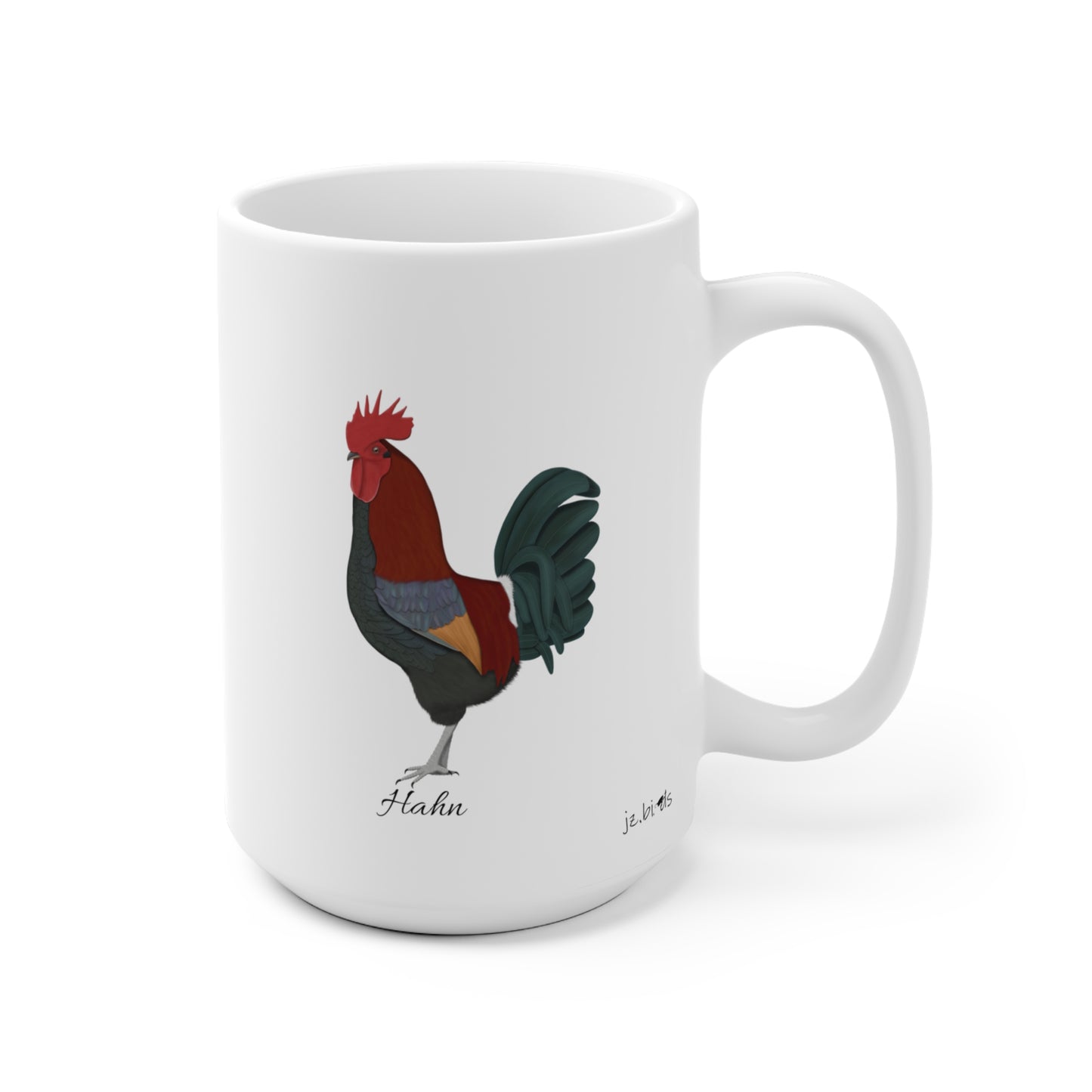 Hahn Vogel Tasse Weiß für Vogelbeobachter