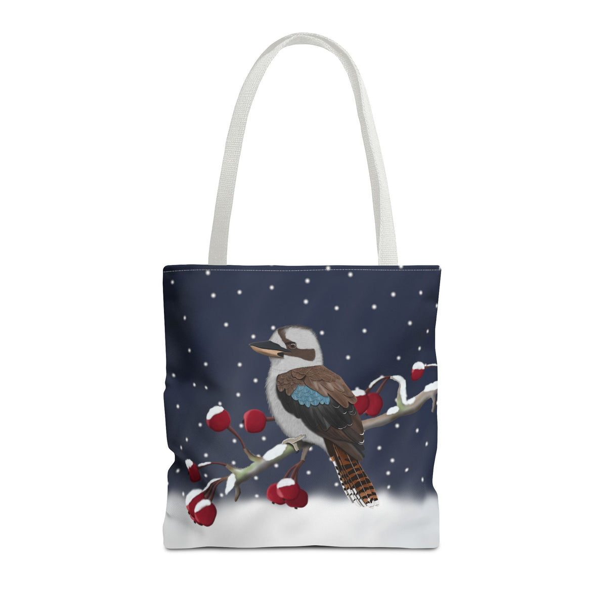 Kookaburra auf einem Tragetasche in Black