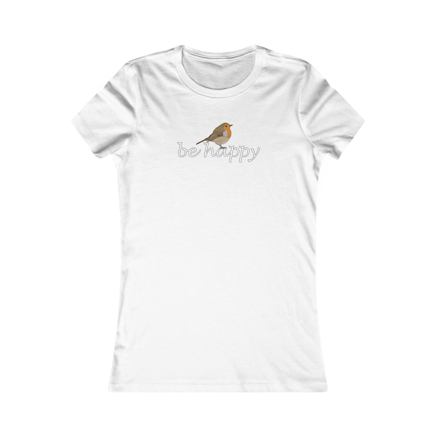Rotkehlchen Be Happy Vogel Frauen T-Shirt für Vogelfreundinnen