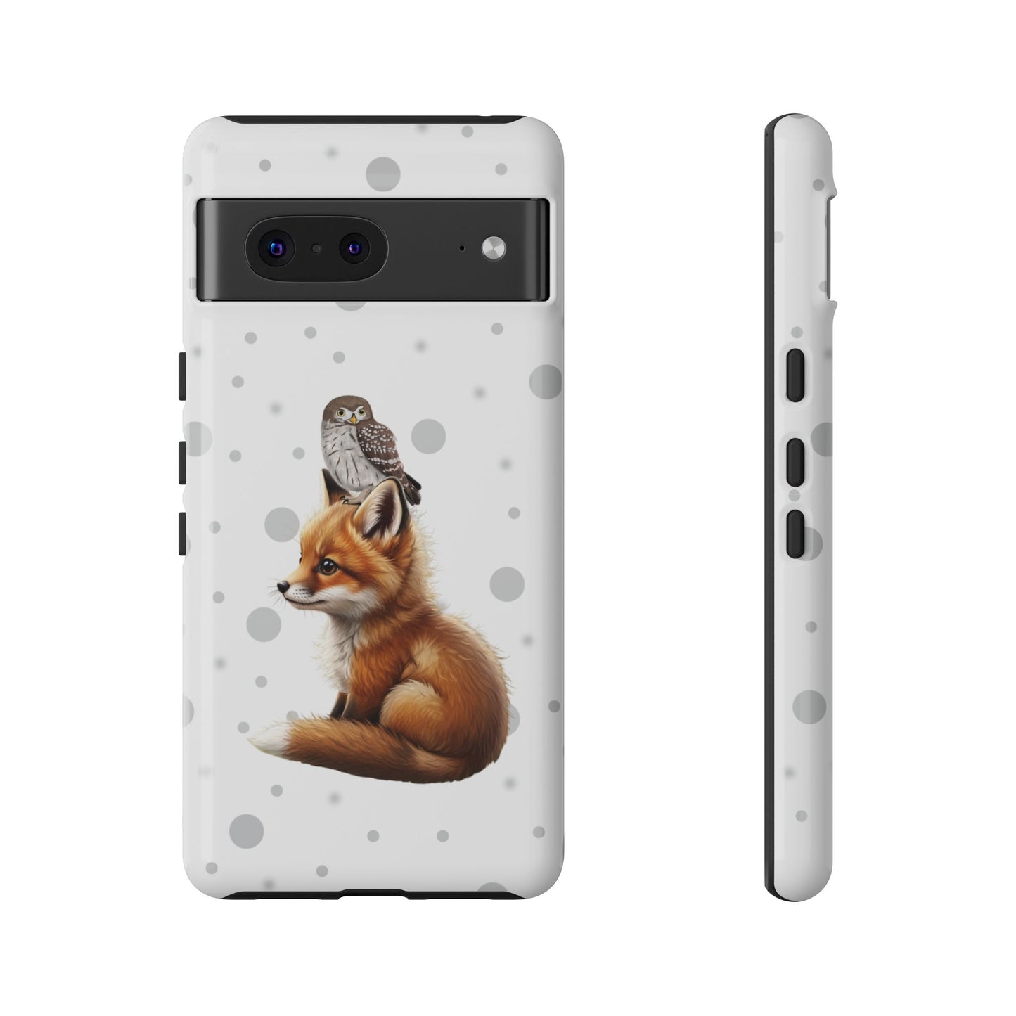 Eule mit Fuchs iPhone & Google Pixel Tiermotiv Handyhülle - Tierisch guter Schutz