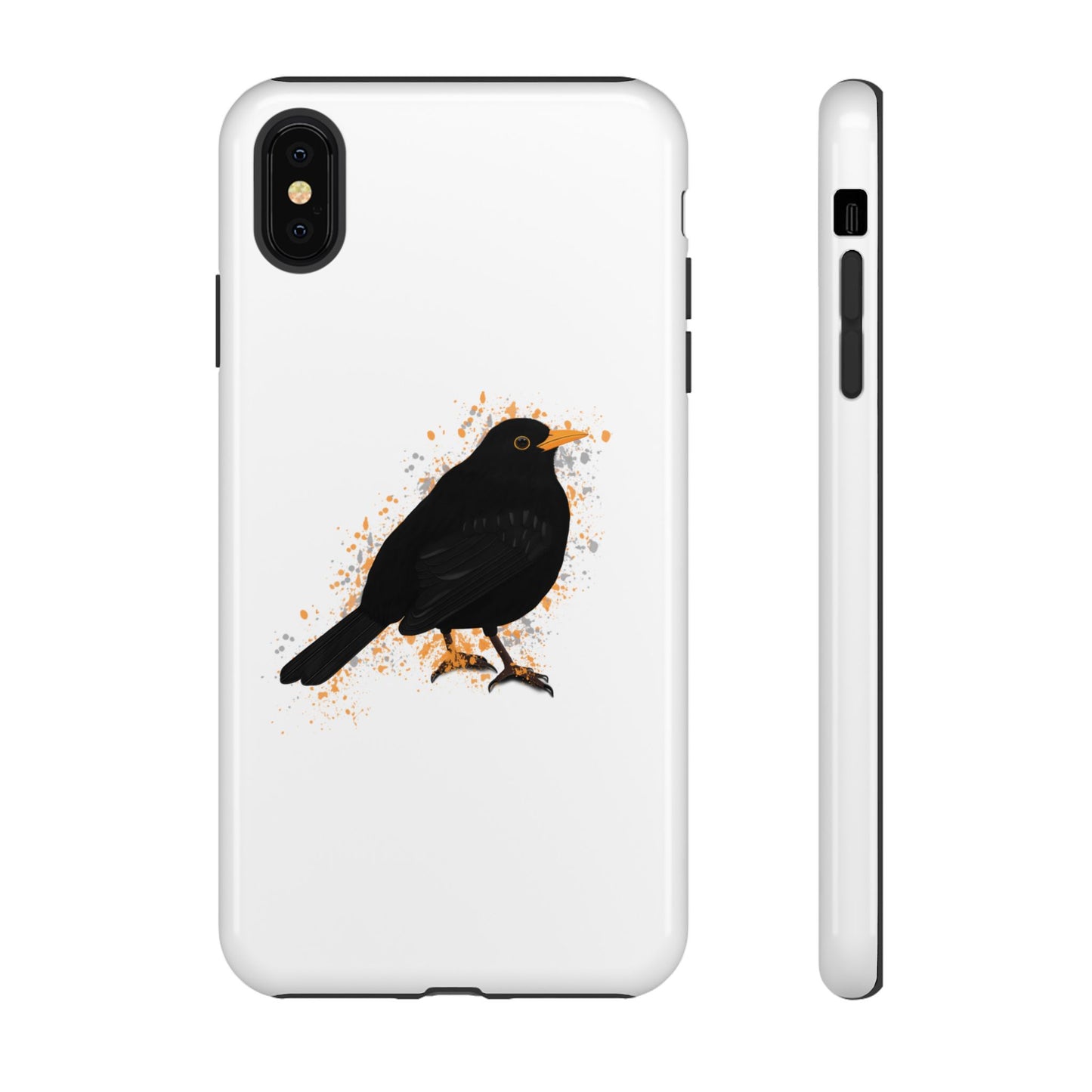 Amsel Vogel iPhone & Google Pixel Vogelmotiv Handyhülle Weiß