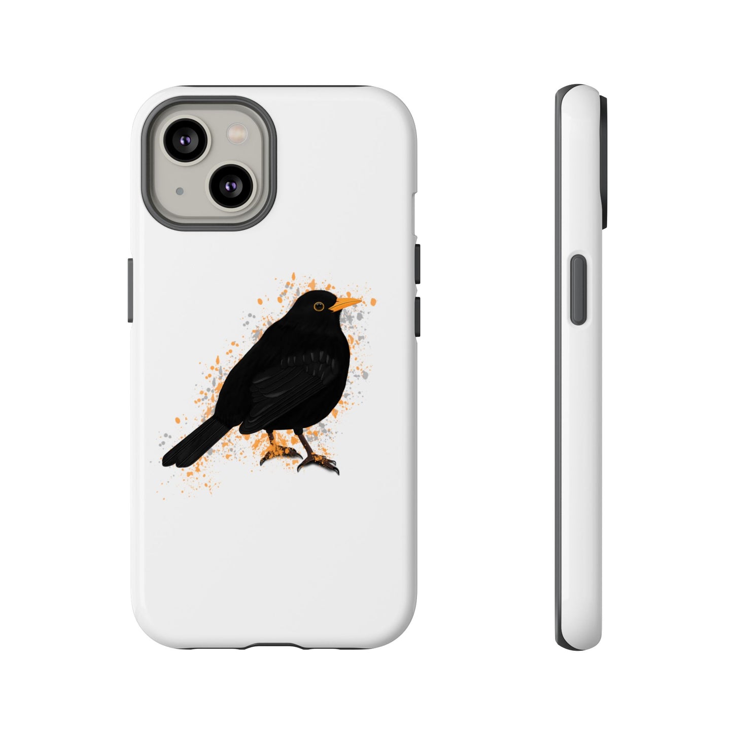 Amsel Vogel iPhone & Google Pixel Vogelmotiv Handyhülle Weiß