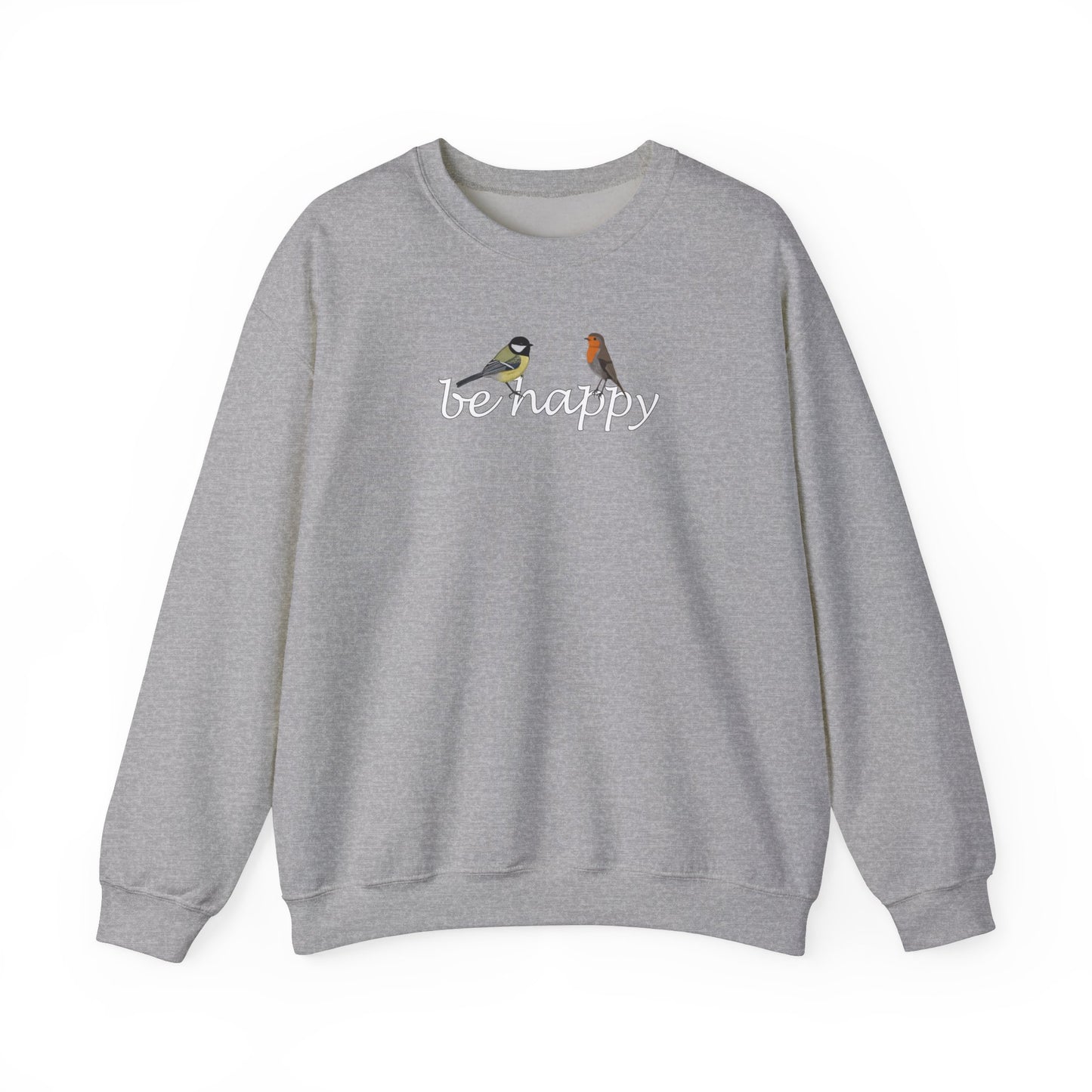 Rotkehlchen und Kohlmeise Sweatshirt Vogelmotiv – Animal Graphic Tee Casual Everyday Wear Stil