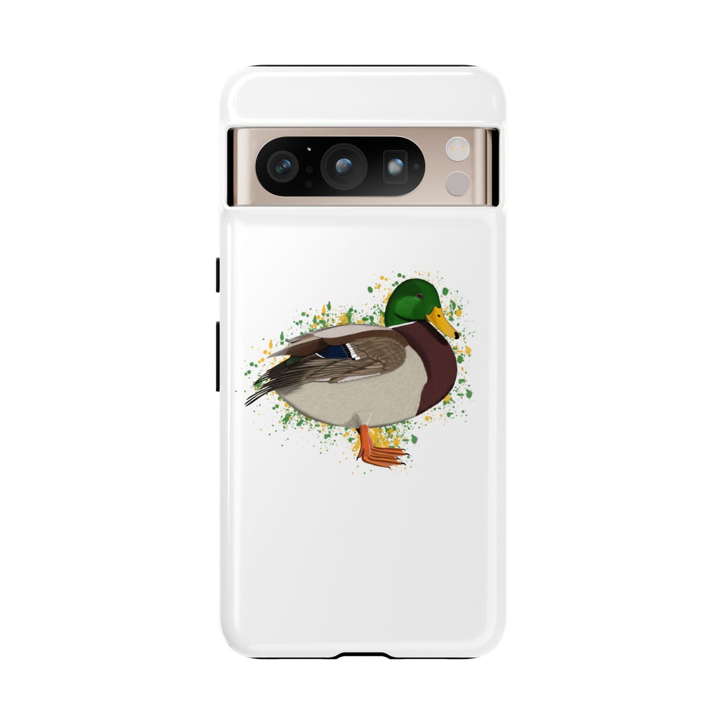 Stockente Ente Vogel iPhone & Google Pixel Vogelmotiv Handyhülle Weiß