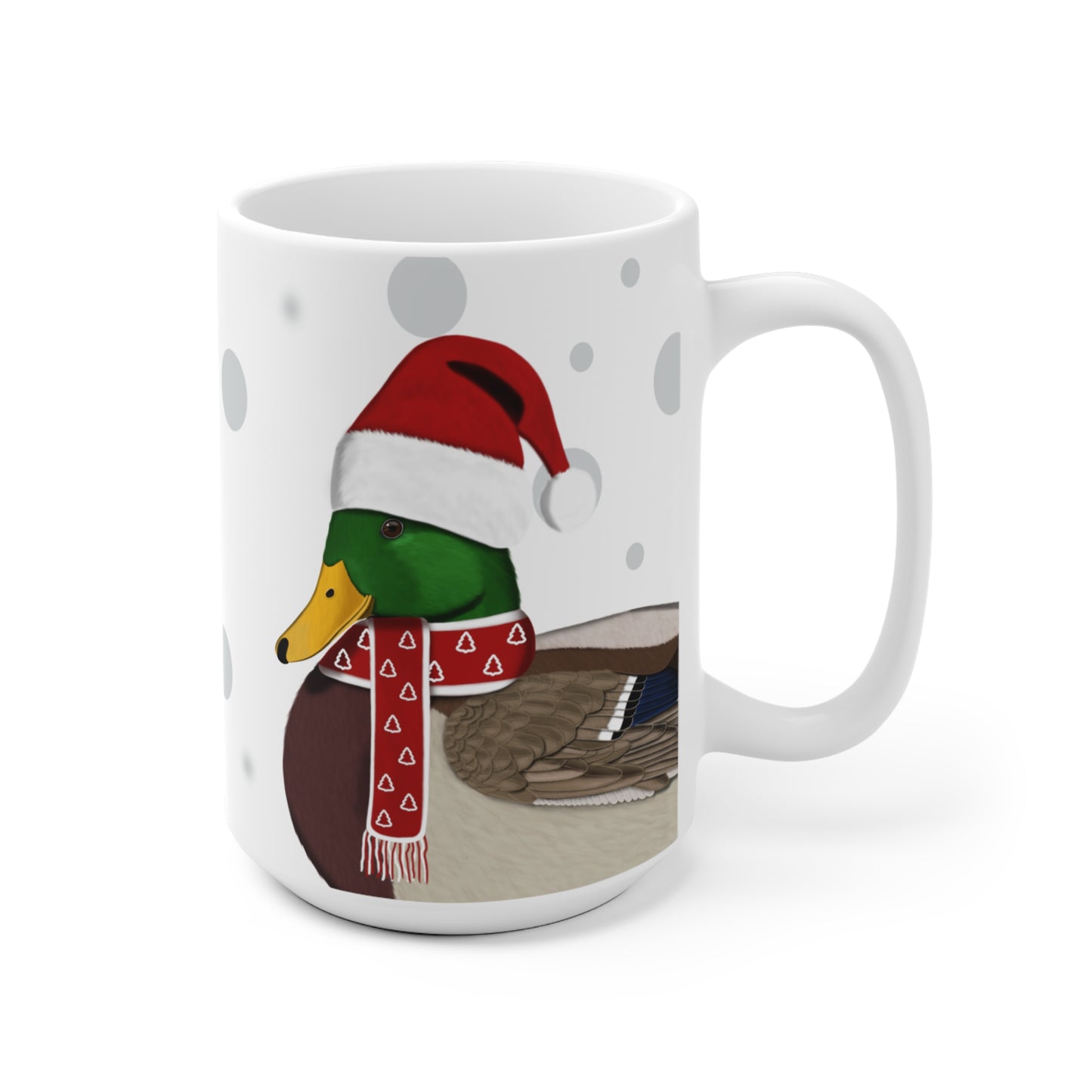 Ente als Weihnachtsmann Tasse mit 11 oz Hintergrund
